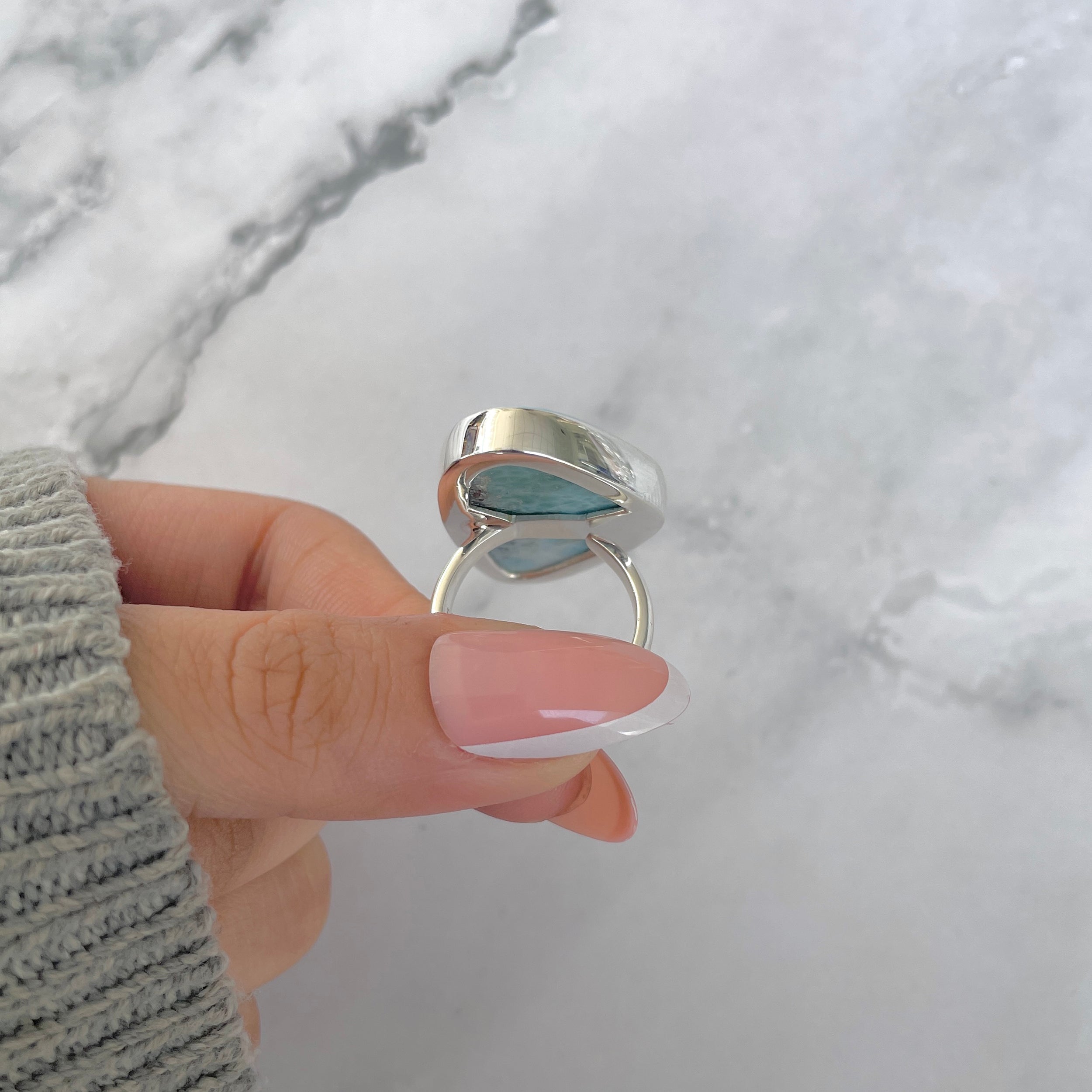 Larimar Adjustable Ring-(LAR-R-1660.)