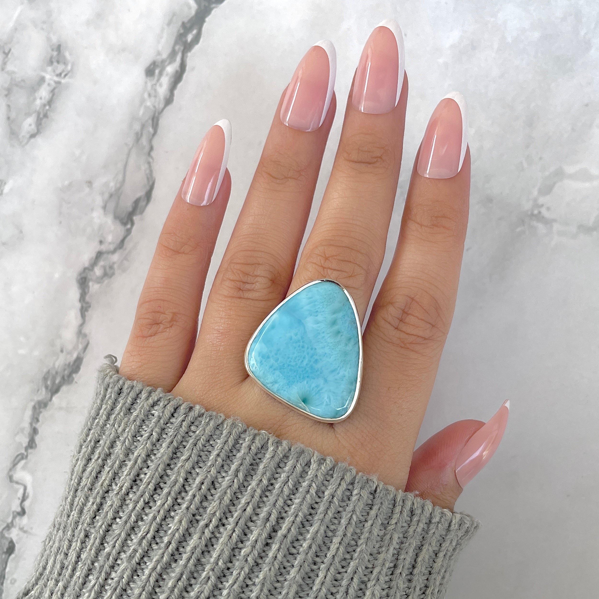 Larimar Adjustable Ring-(LAR-R-1661.)