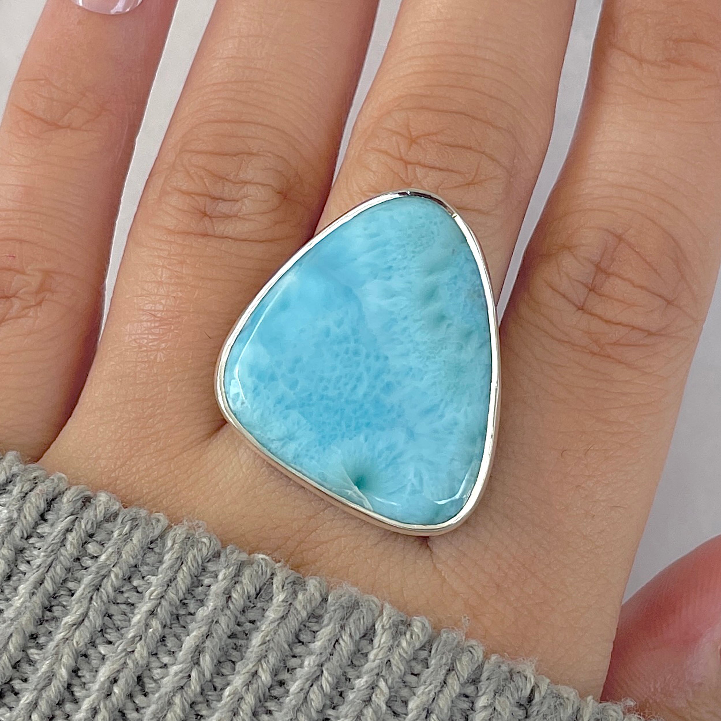 Larimar Adjustable Ring-(LAR-R-1661.)
