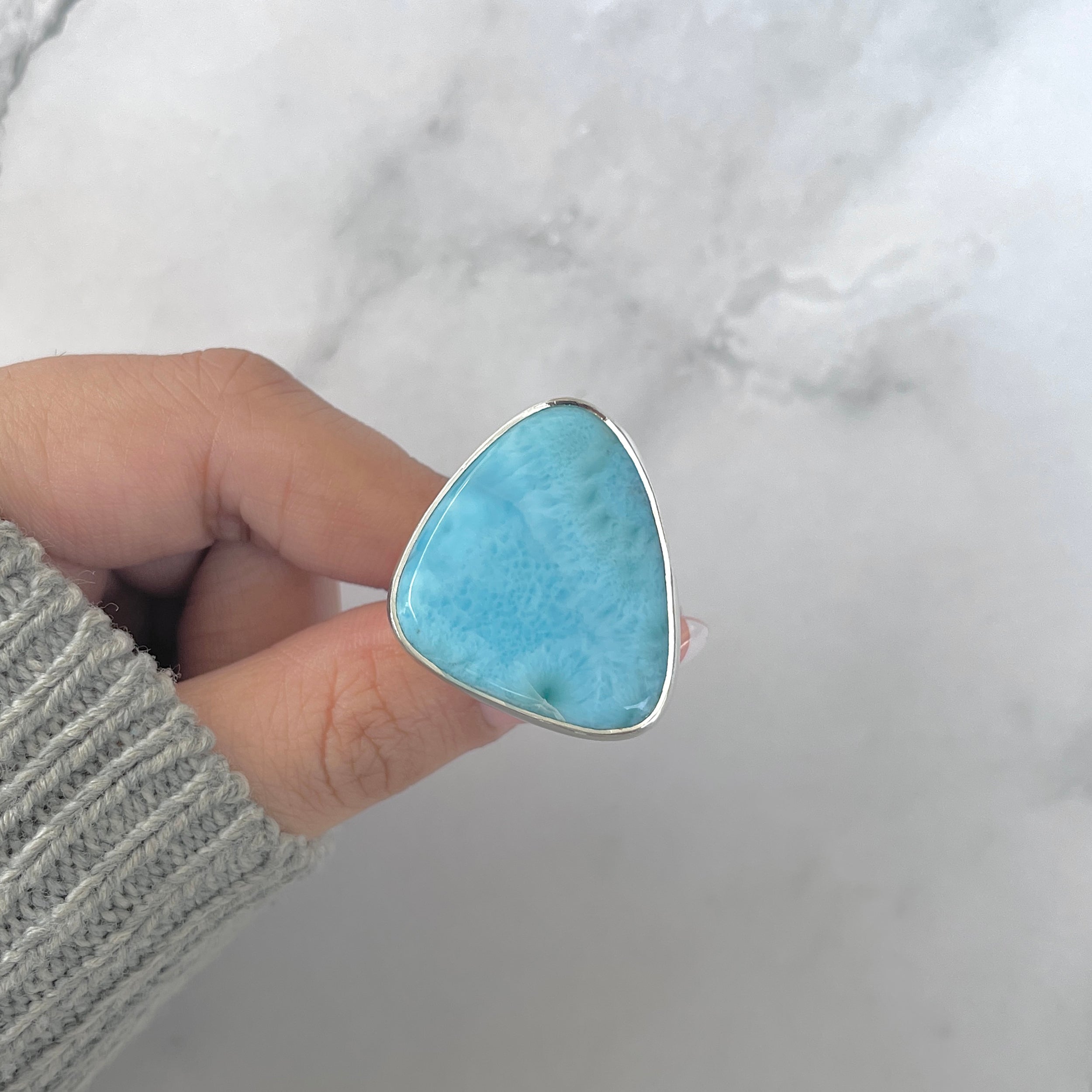 Larimar Adjustable Ring-(LAR-R-1661.)