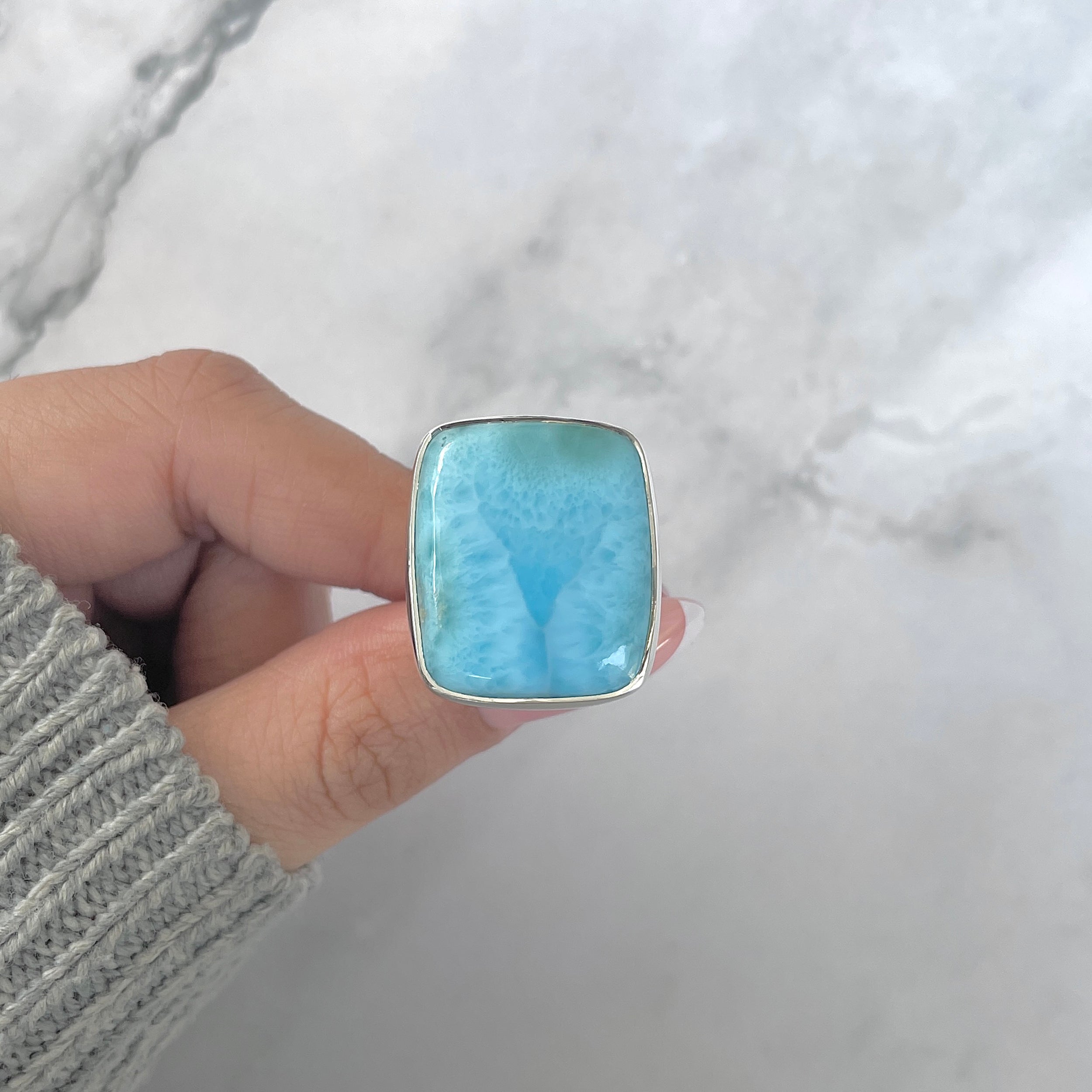 Larimar Adjustable Ring-(LAR-R-1662.)