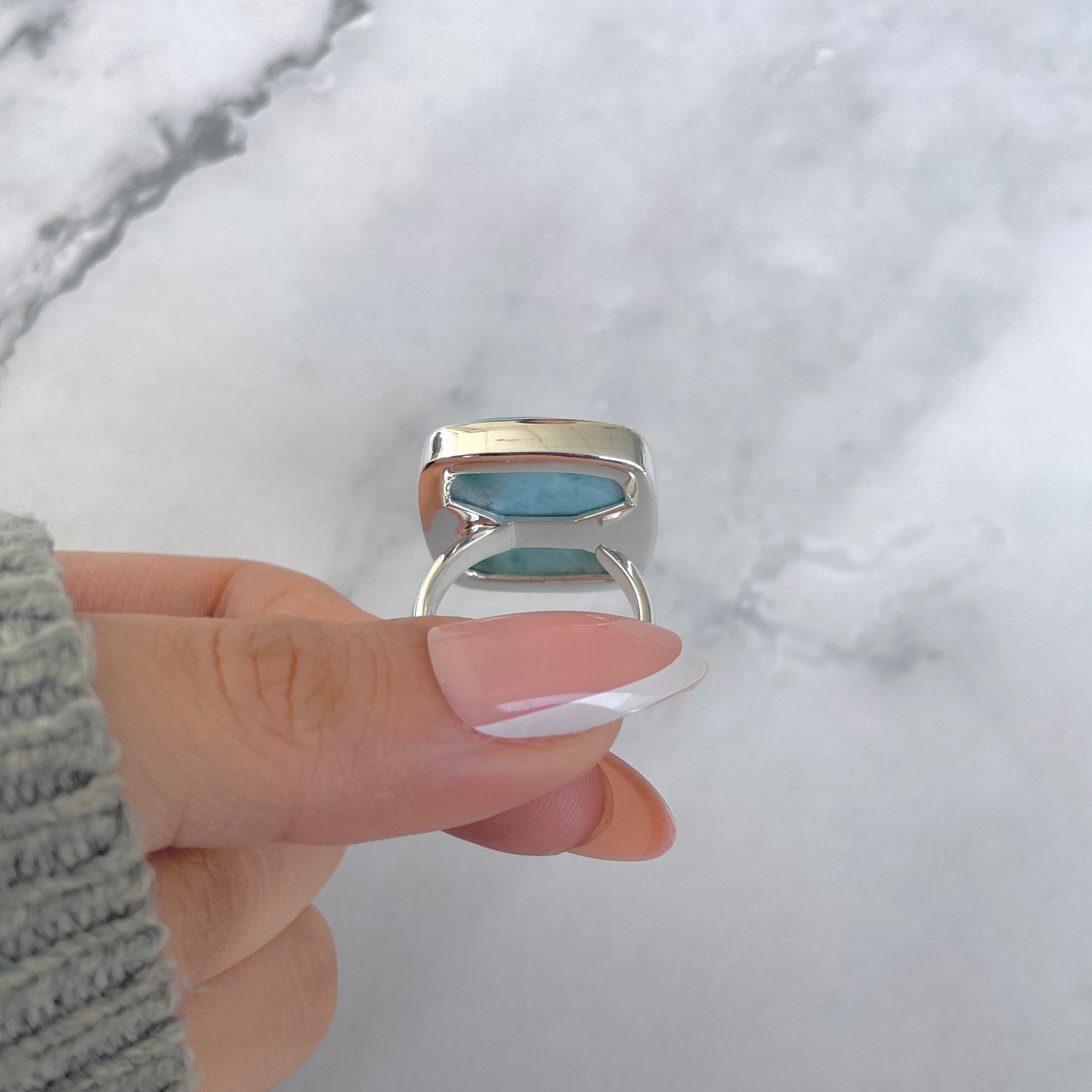 Larimar Adjustable Ring-(LAR-R-1662.)
