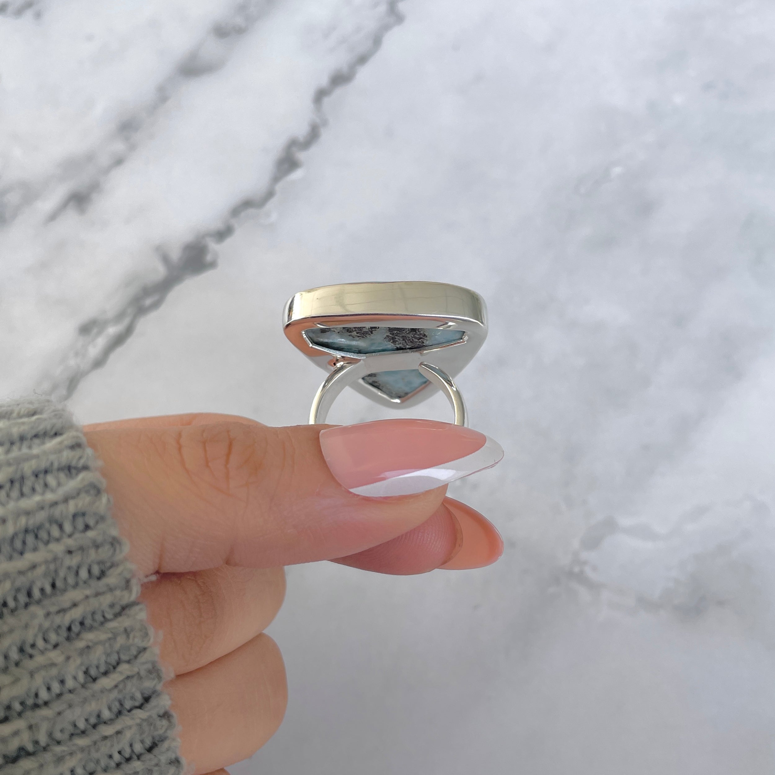 Larimar Adjustable Ring-(LAR-R-1665.)