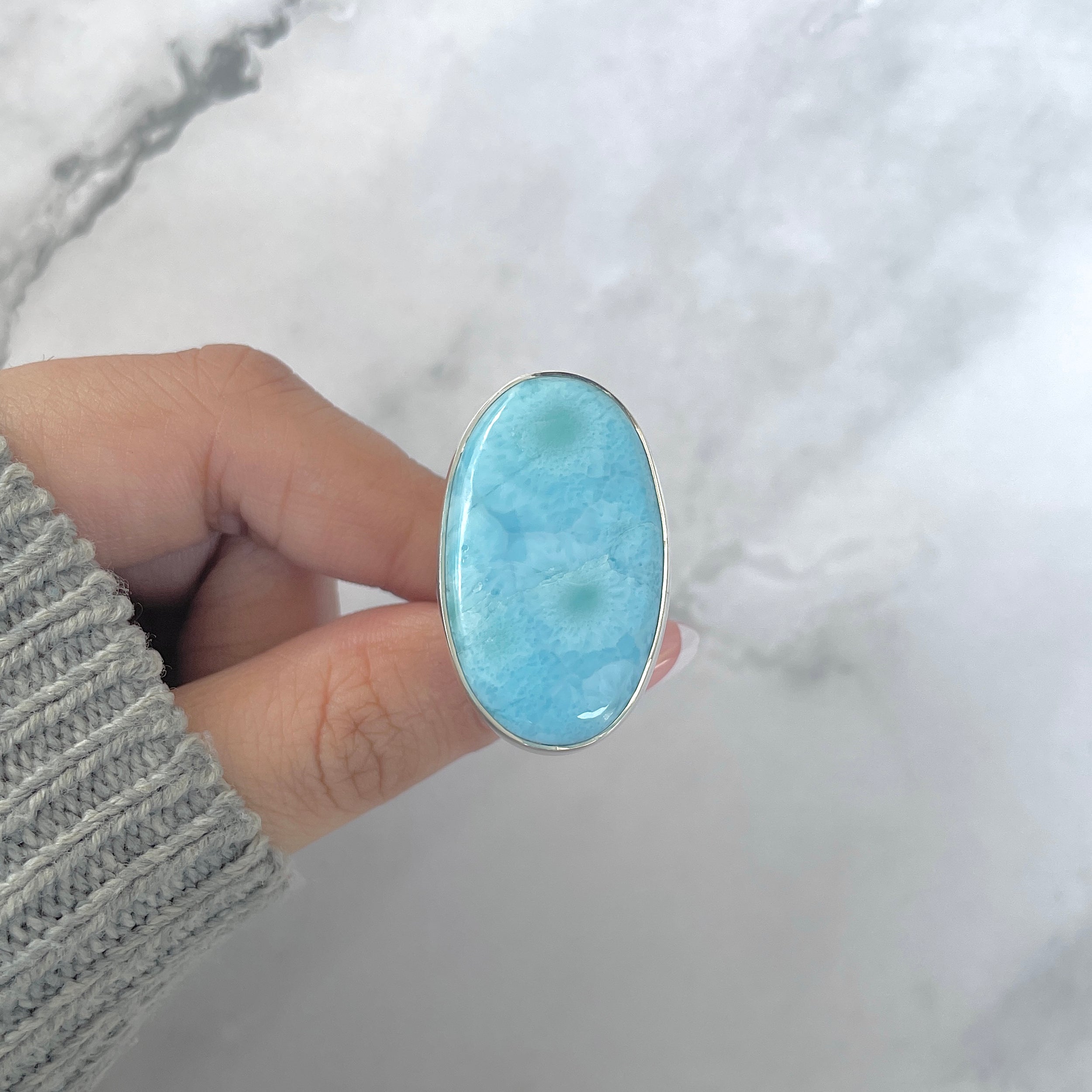 Larimar Adjustable Ring-(LAR-R-1666.)