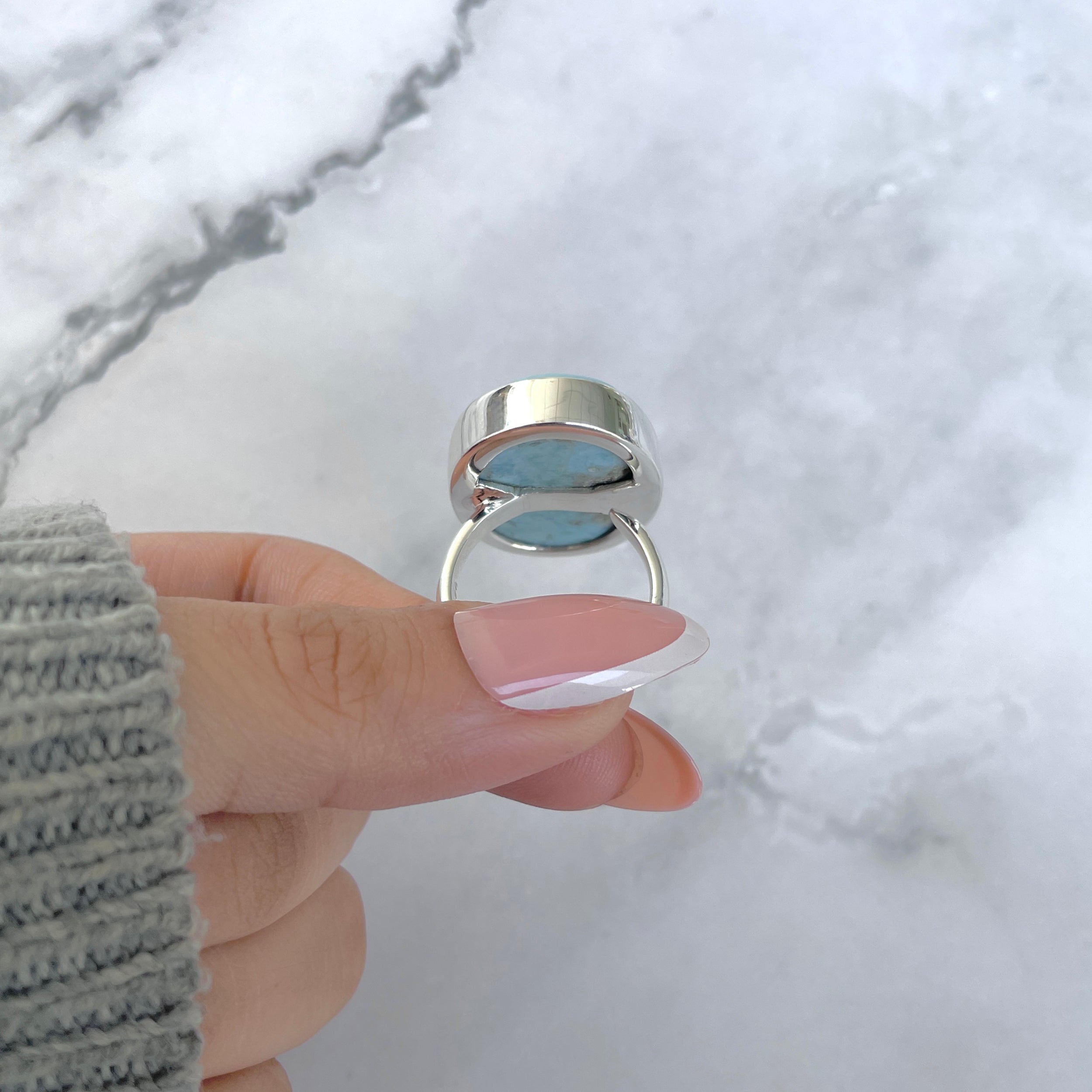 Larimar Adjustable Ring-(LAR-R-1666.)