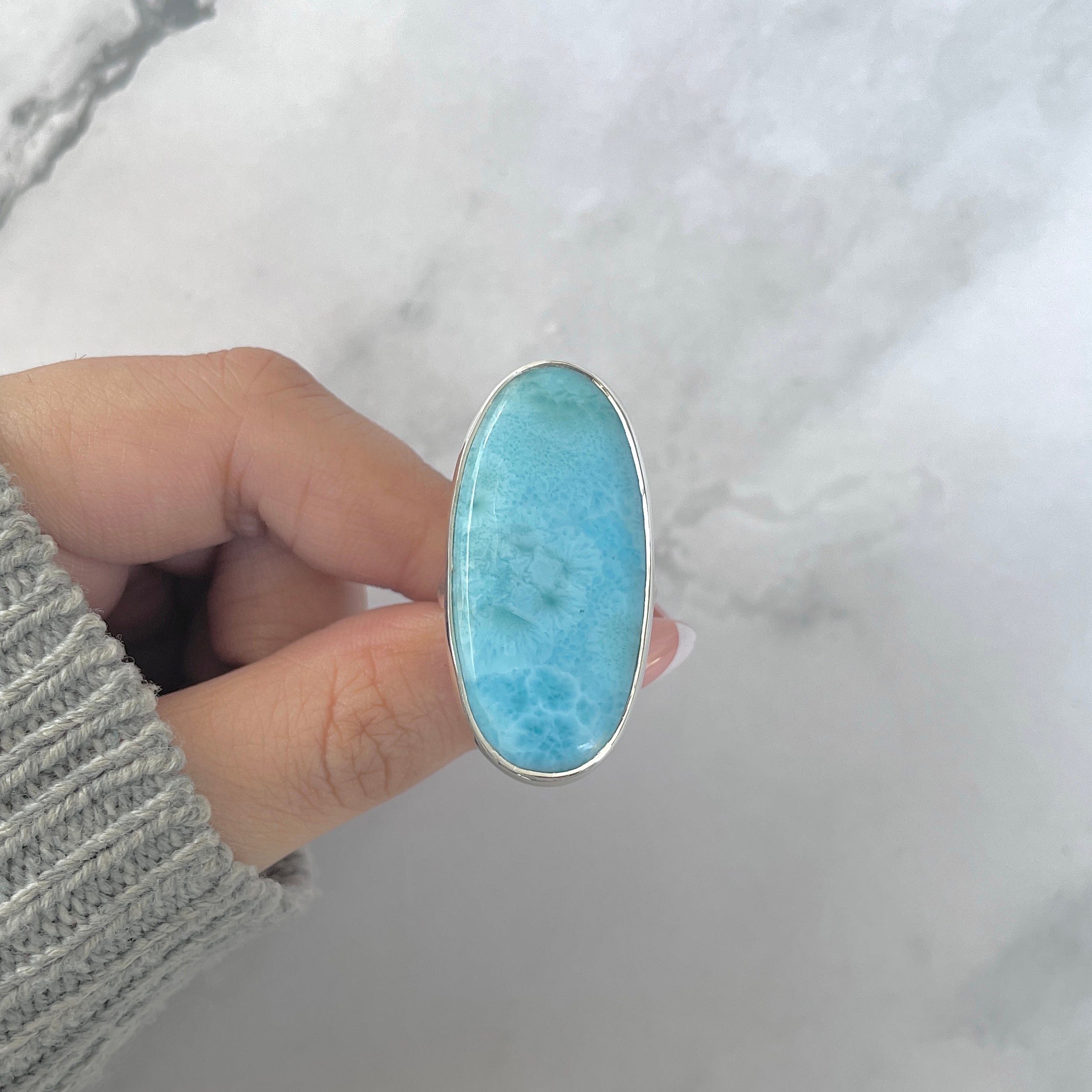 Larimar Adjustable Ring-(LAR-R-1667.)