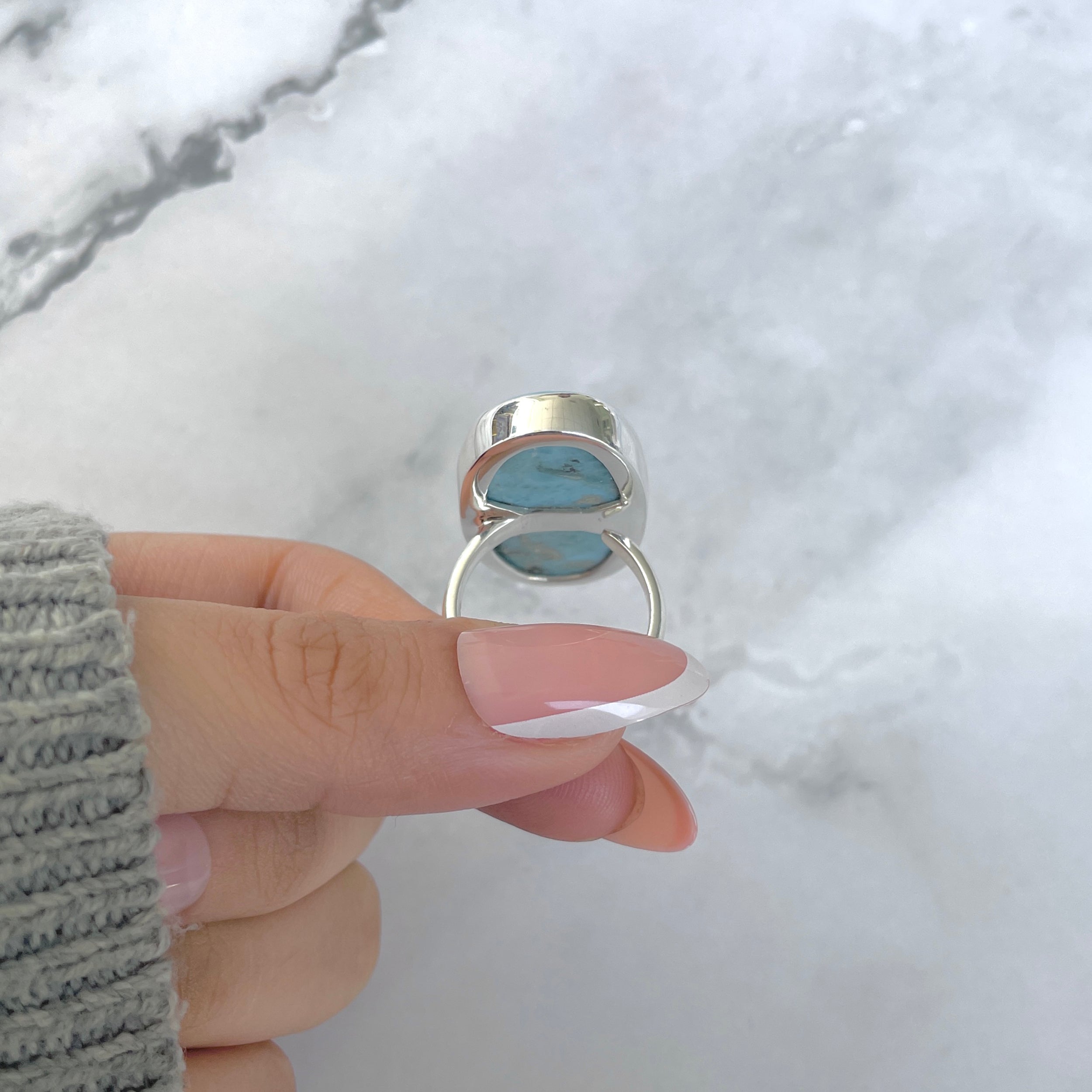 Larimar Adjustable Ring-(LAR-R-1667.)