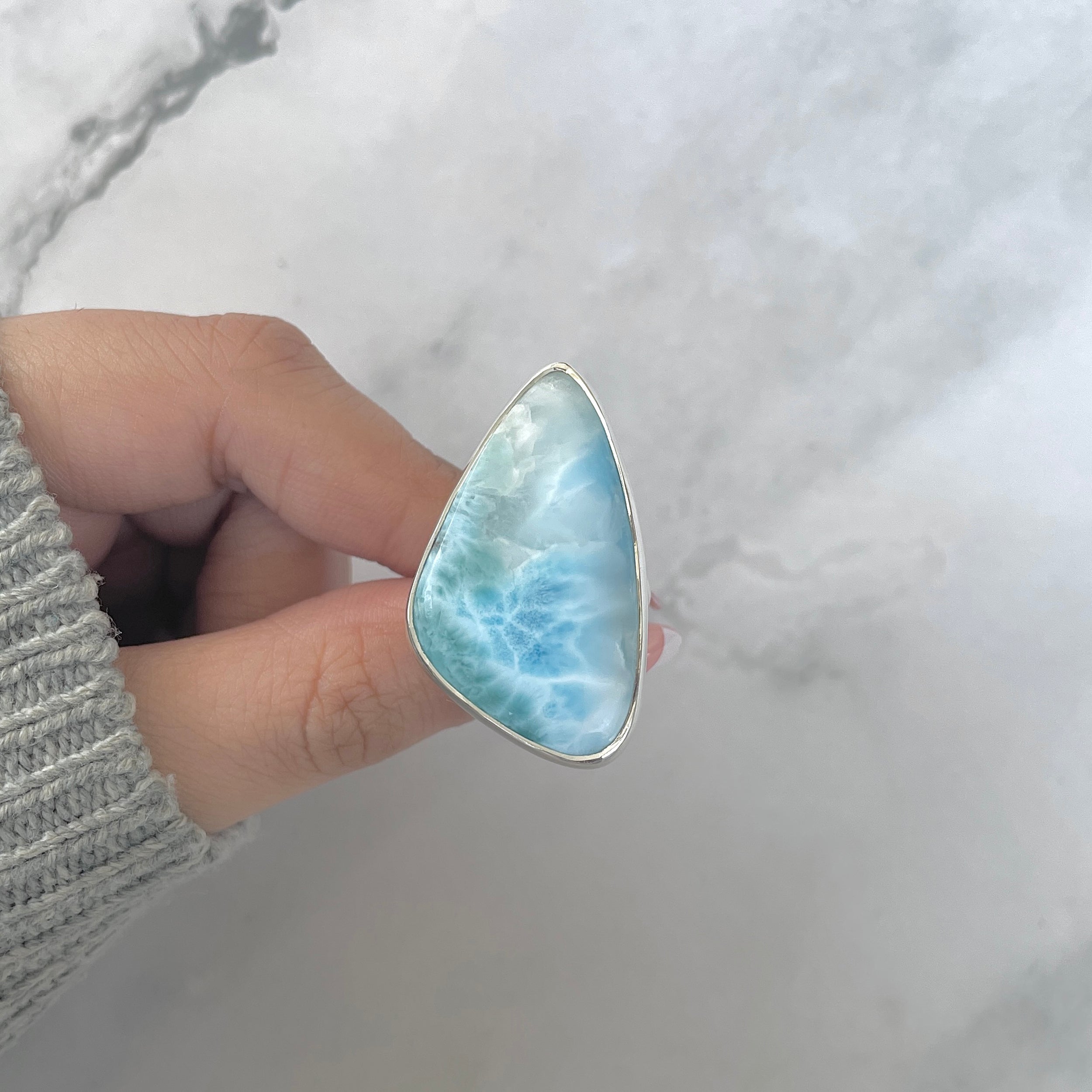 Larimar Adjustable Ring-(LAR-R-1668.)