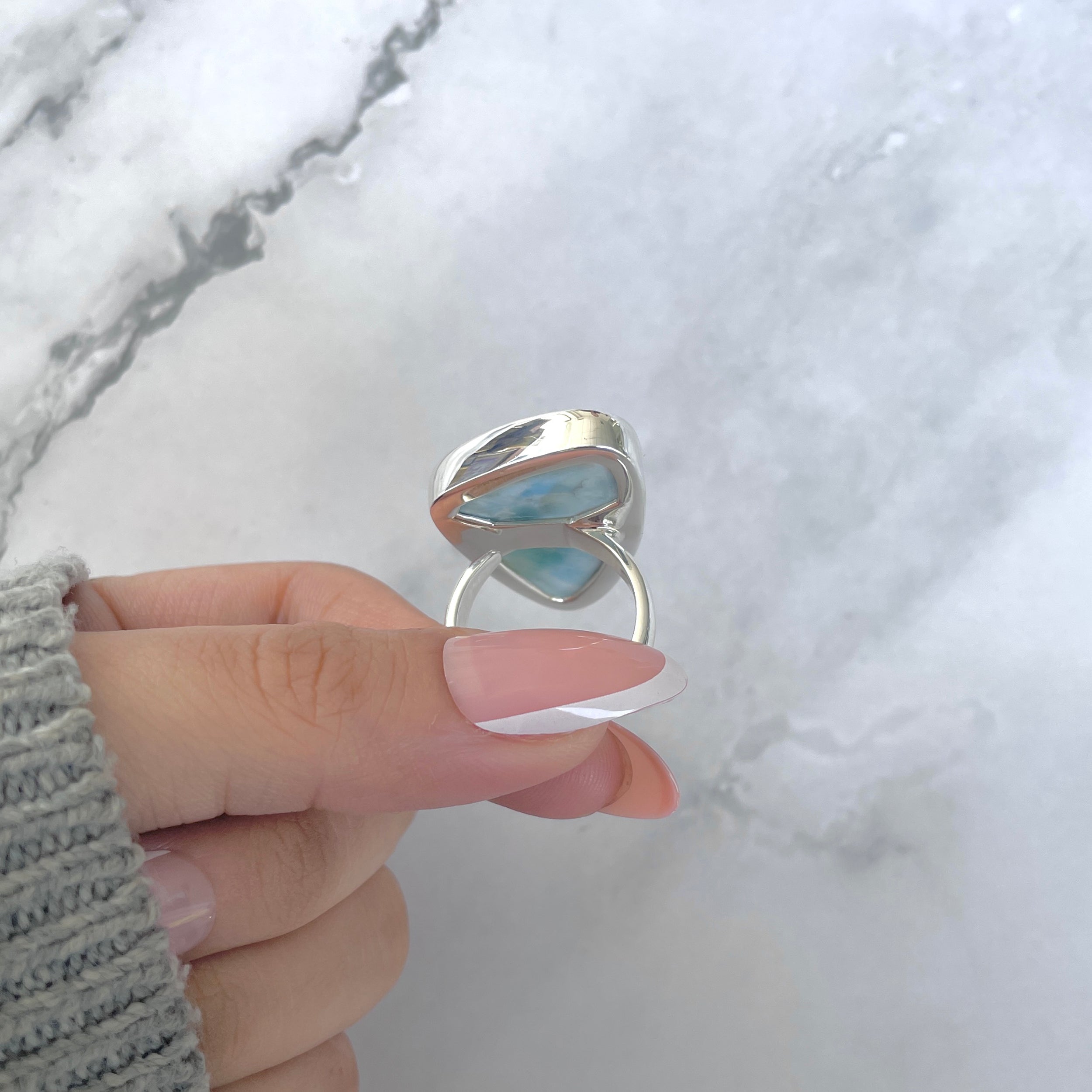 Larimar Adjustable Ring-(LAR-R-1668.)