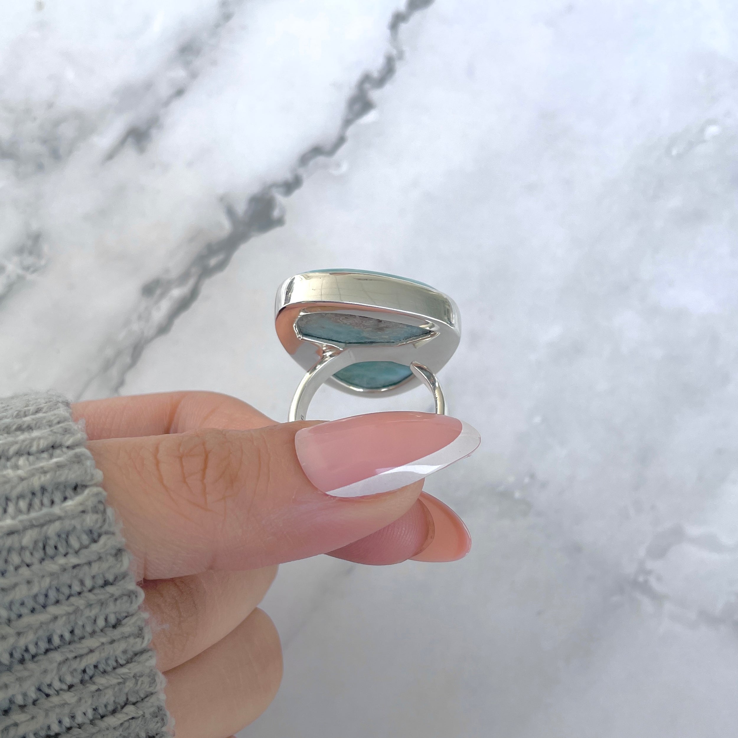 Larimar Adjustable Ring-(LAR-R-1669.)