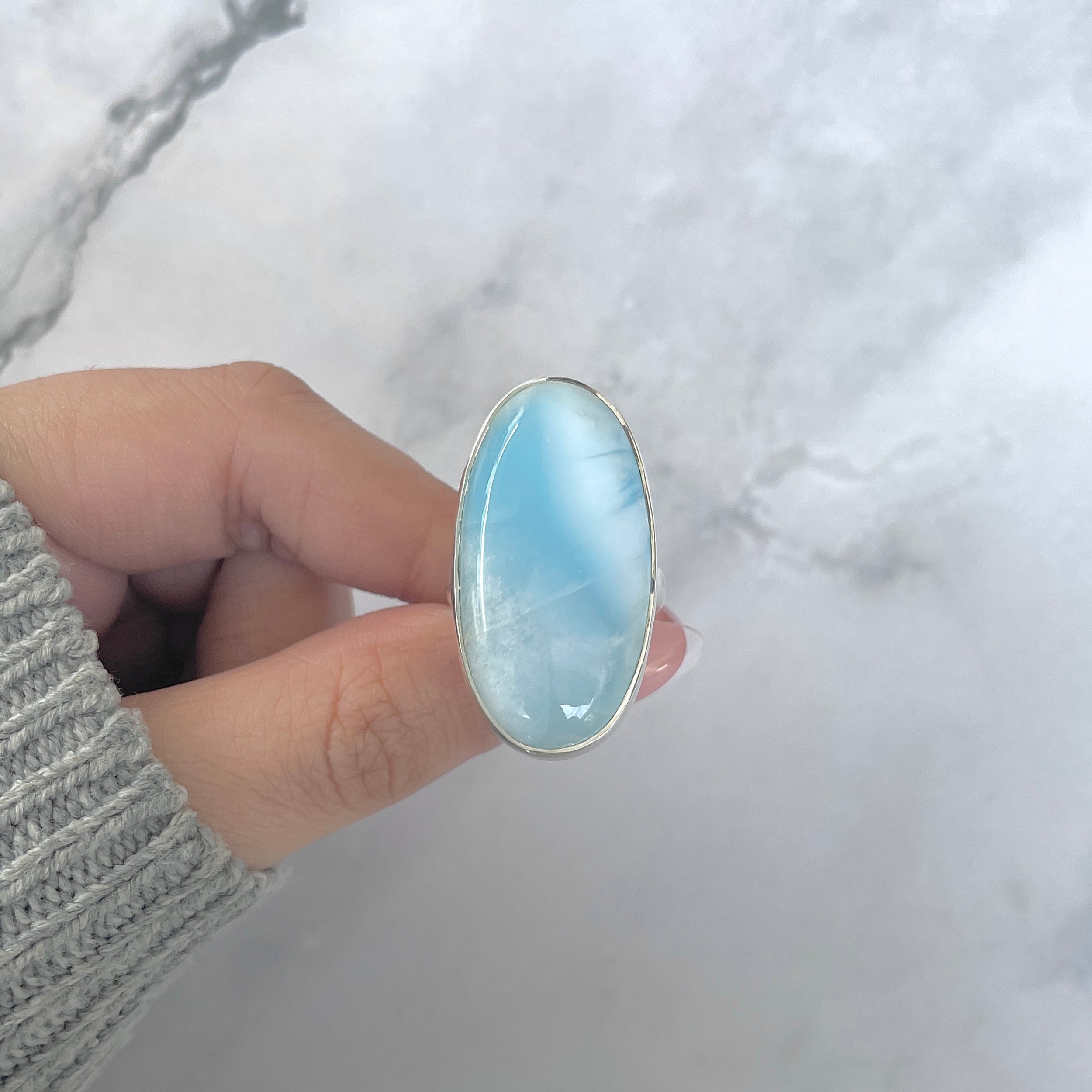 Larimar Adjustable Ring-(LAR-R-1670.)