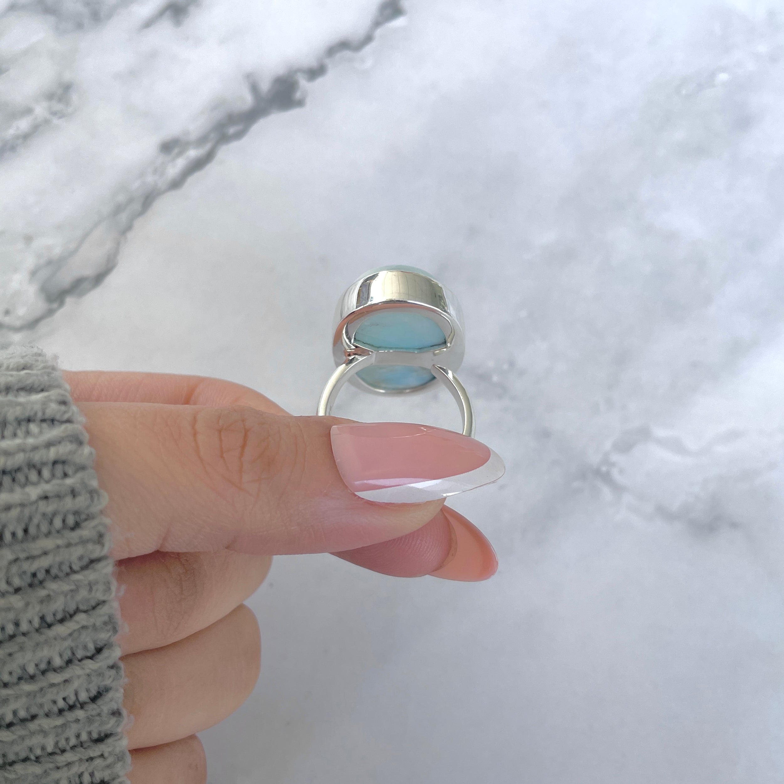 Larimar Adjustable Ring-(LAR-R-1670.)