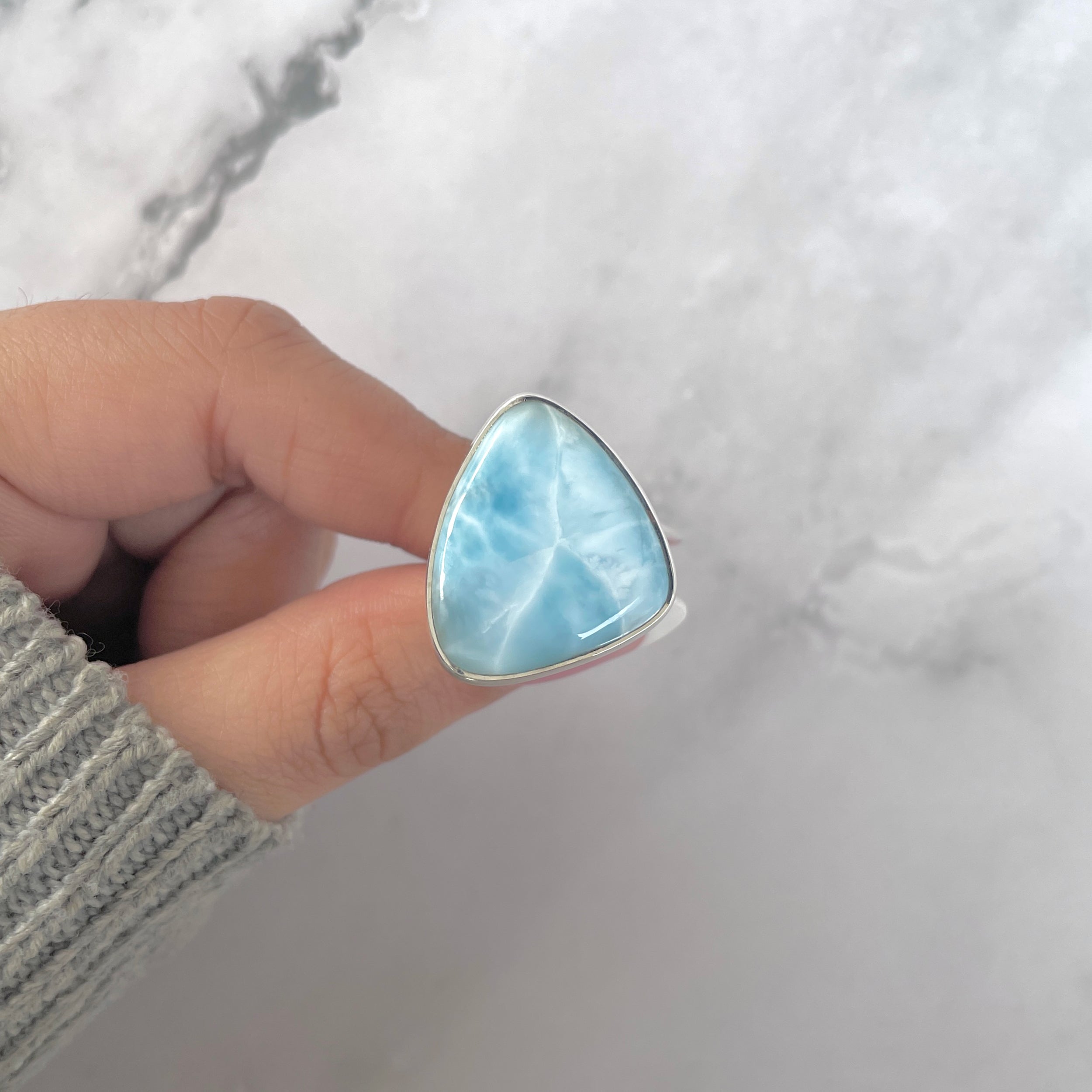 Larimar Adjustable Ring-(LAR-R-1673.)