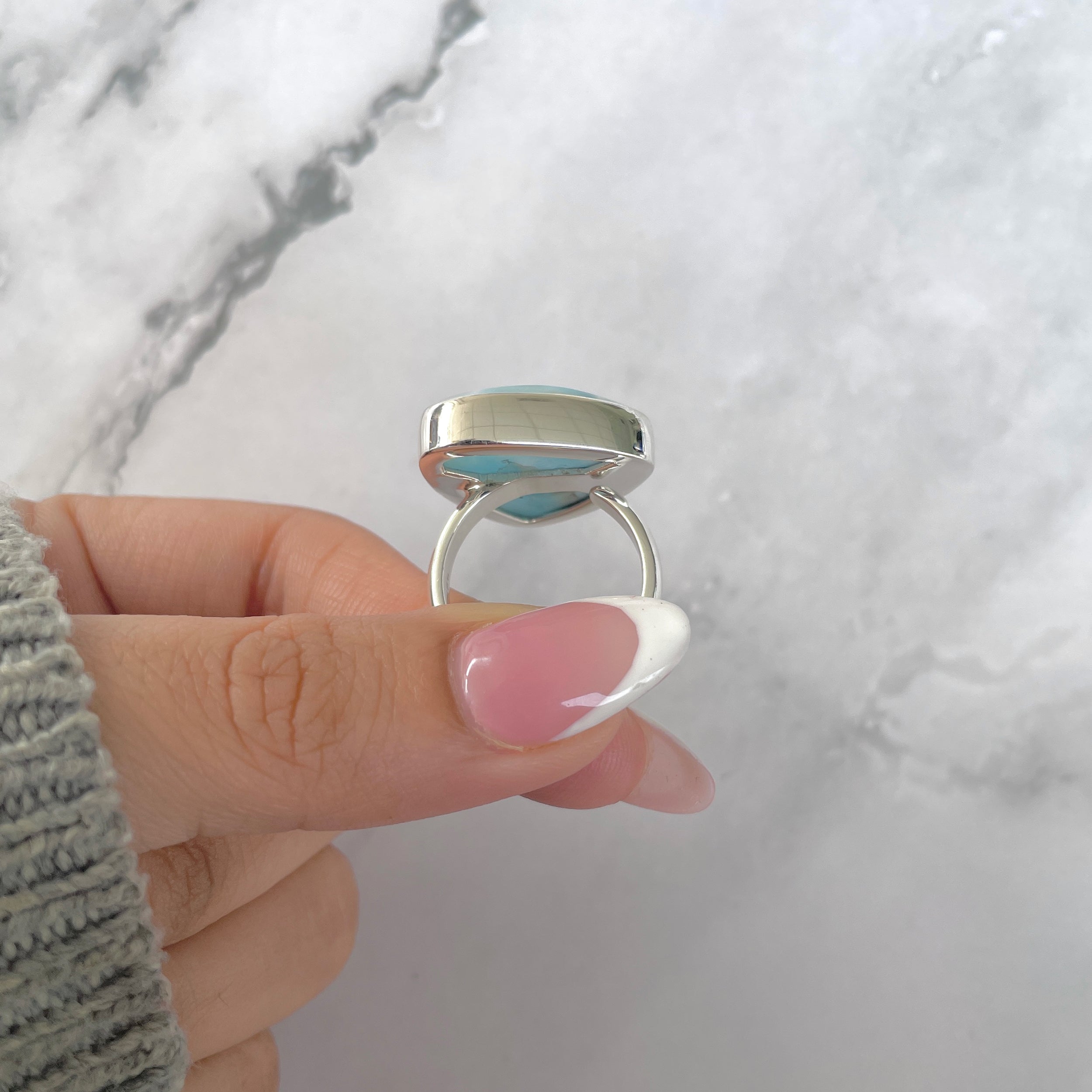 Larimar Adjustable Ring-(LAR-R-1673.)