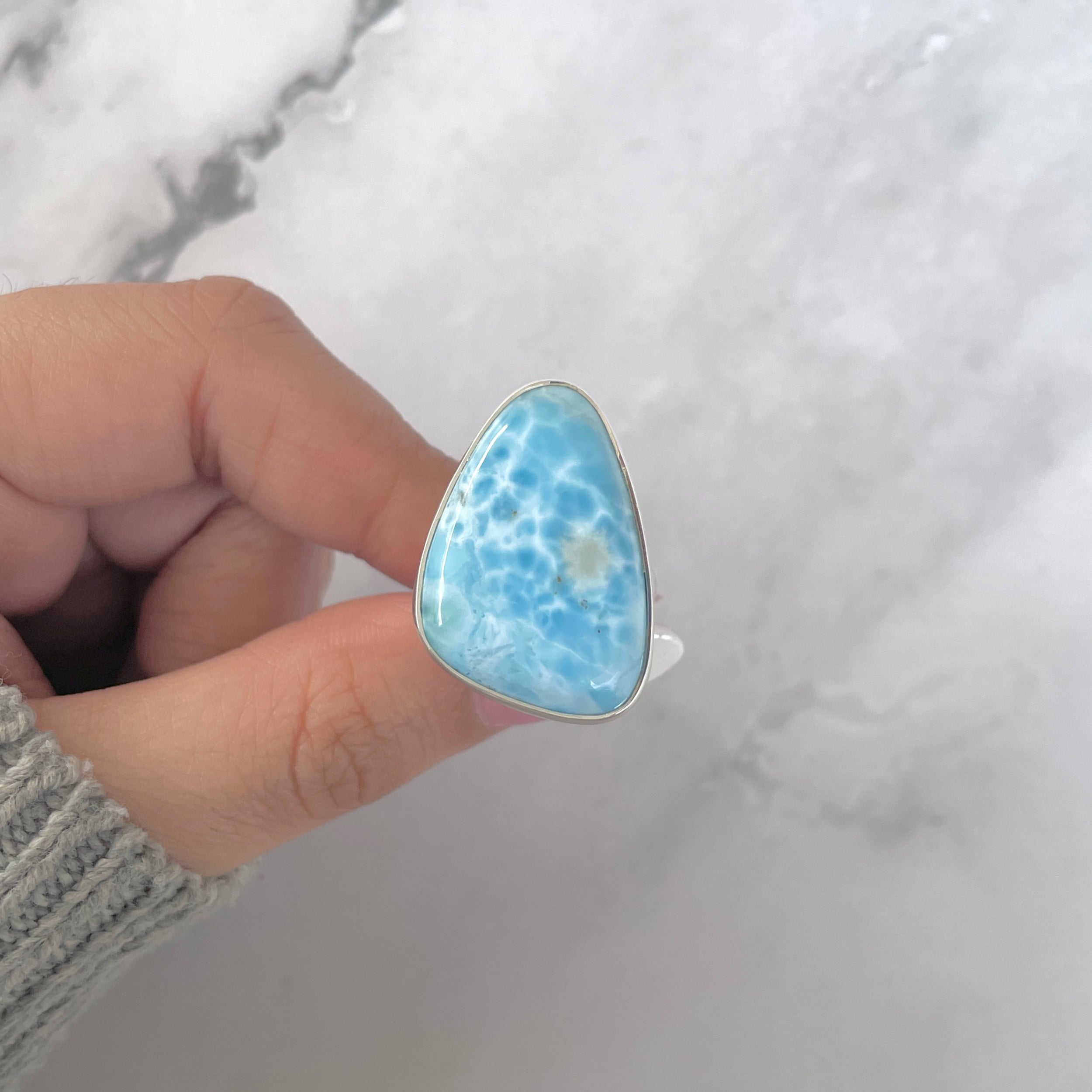 Larimar Adjustable Ring-(LAR-R-1676.)