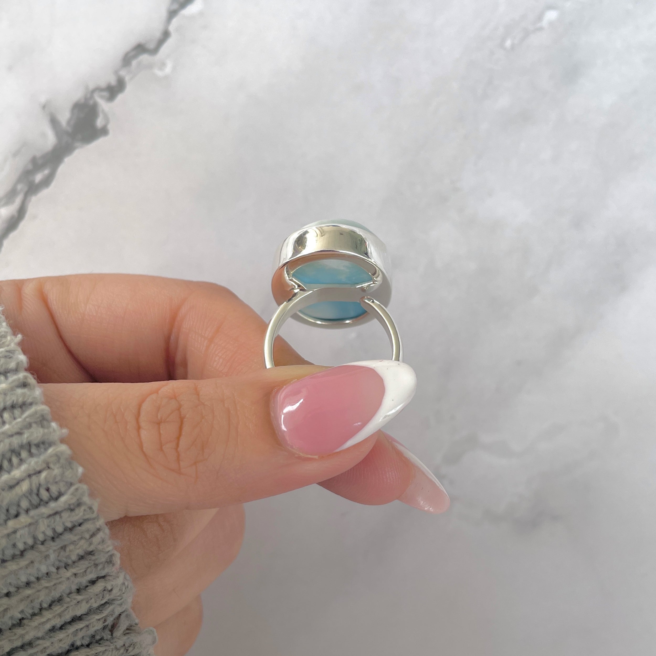 Larimar Adjustable Ring-(LAR-R-1677.)