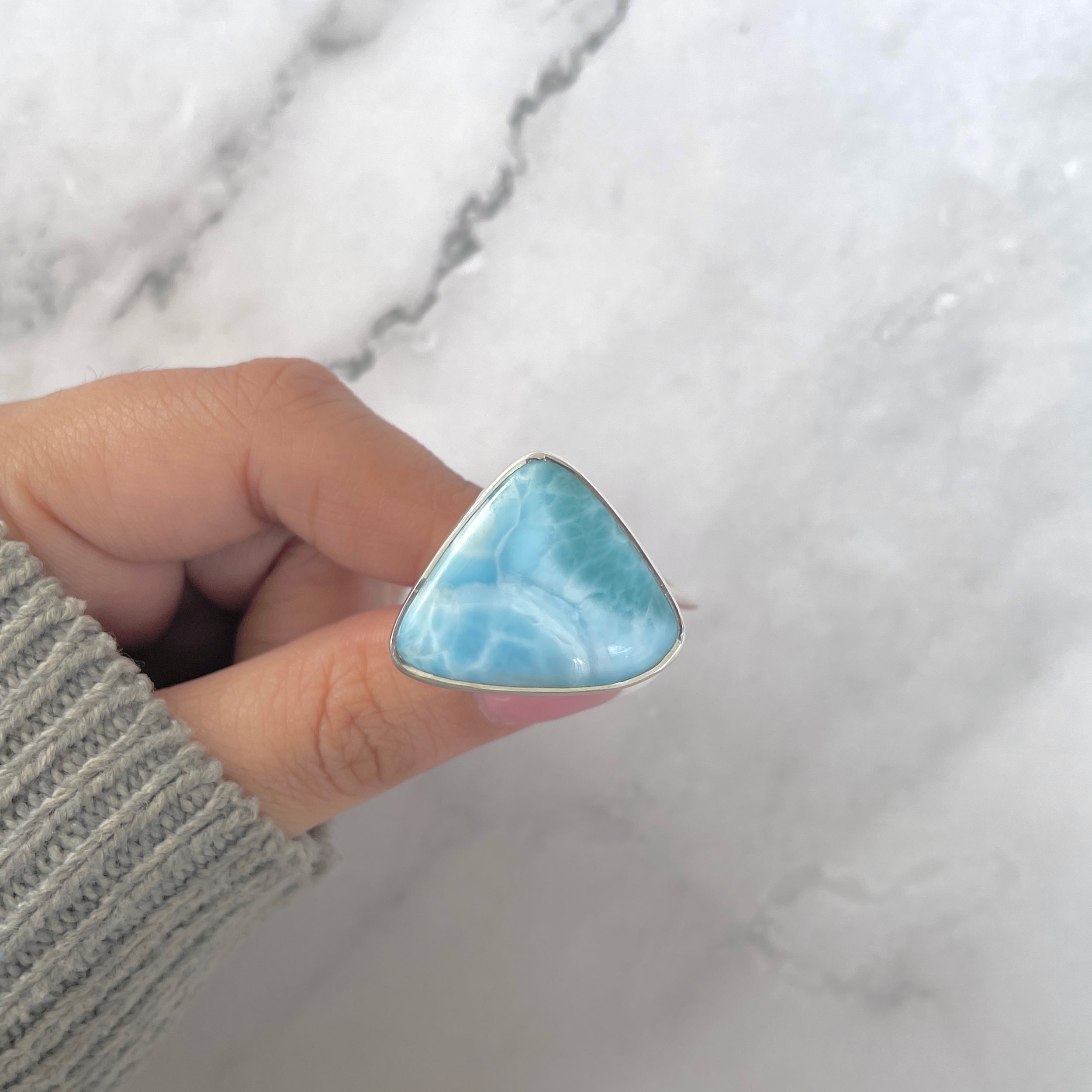 Larimar Adjustable Ring-(LAR-R-1678.)