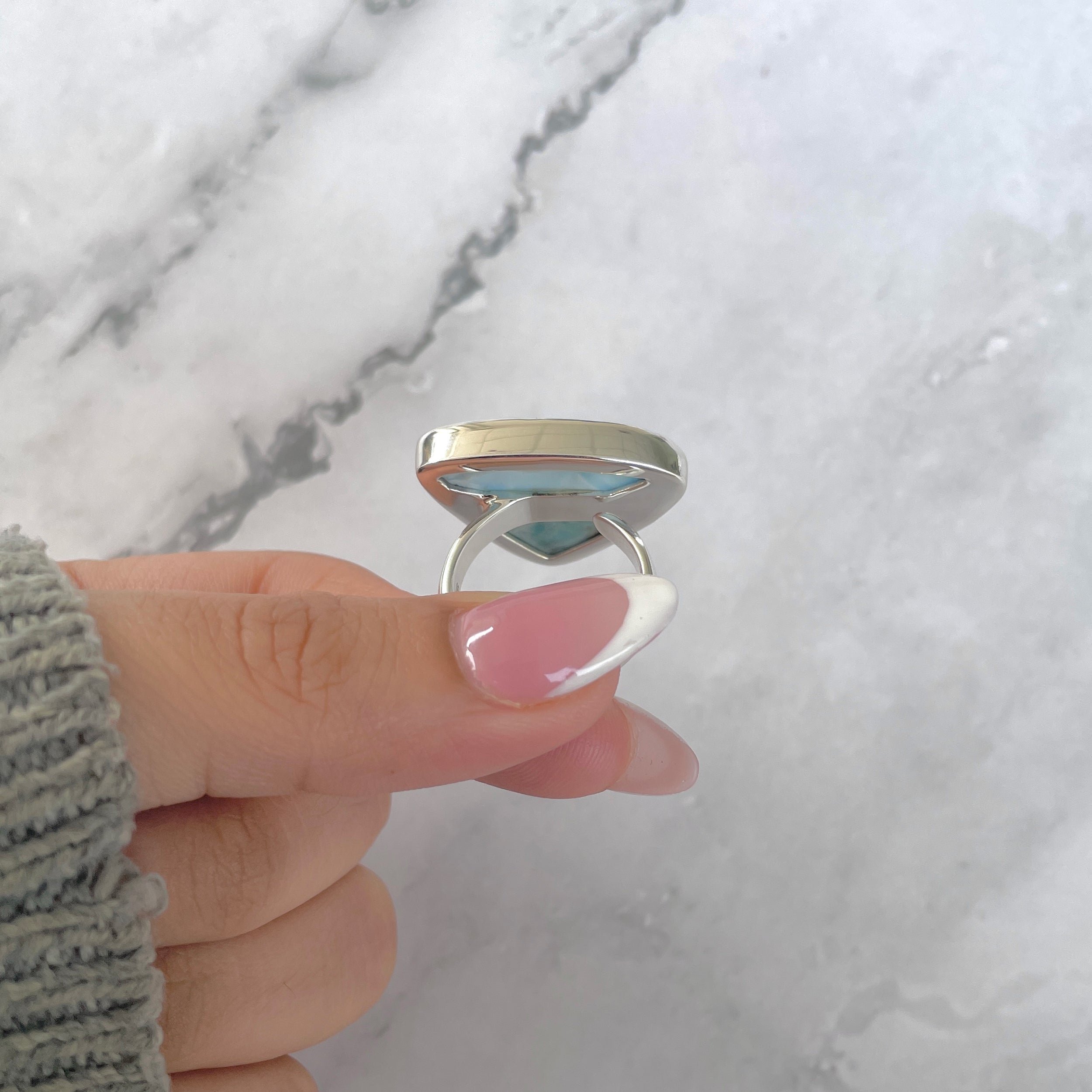 Larimar Adjustable Ring-(LAR-R-1678.)