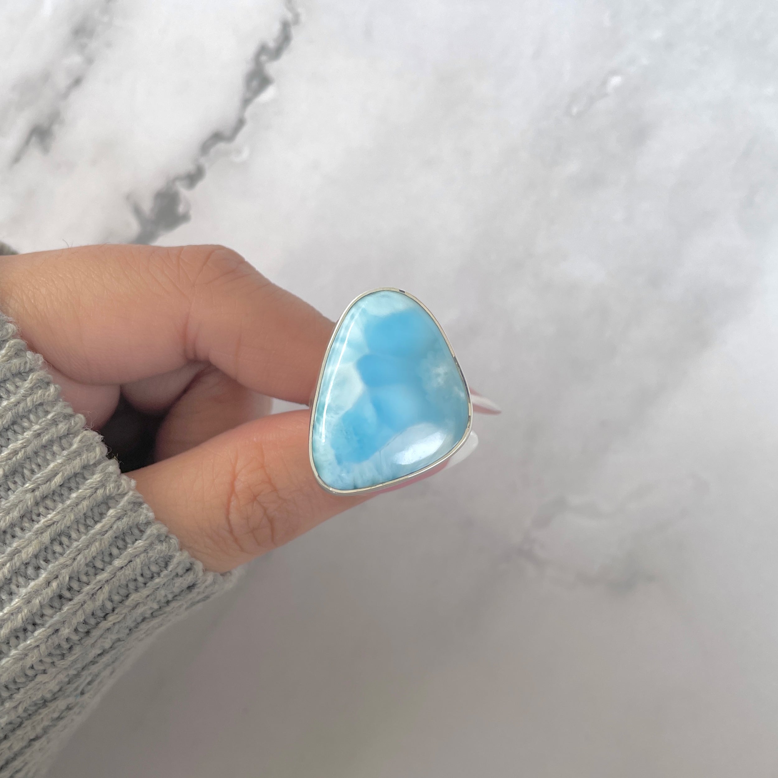 Larimar Adjustable Ring-(LAR-R-1679.)