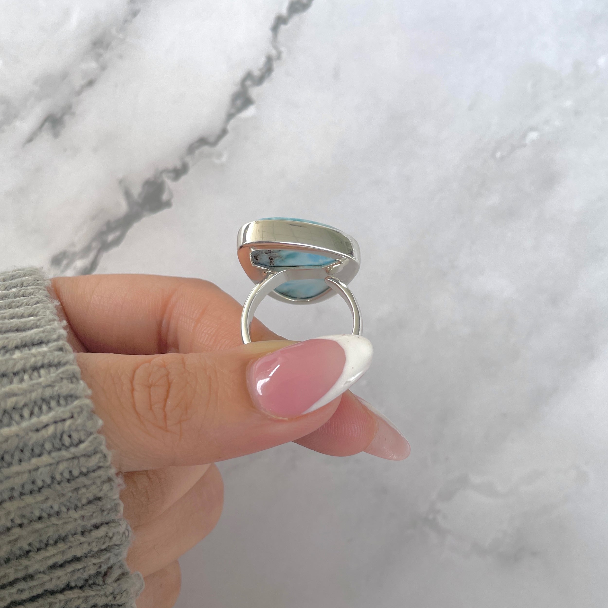 Larimar Adjustable Ring-(LAR-R-1679.)