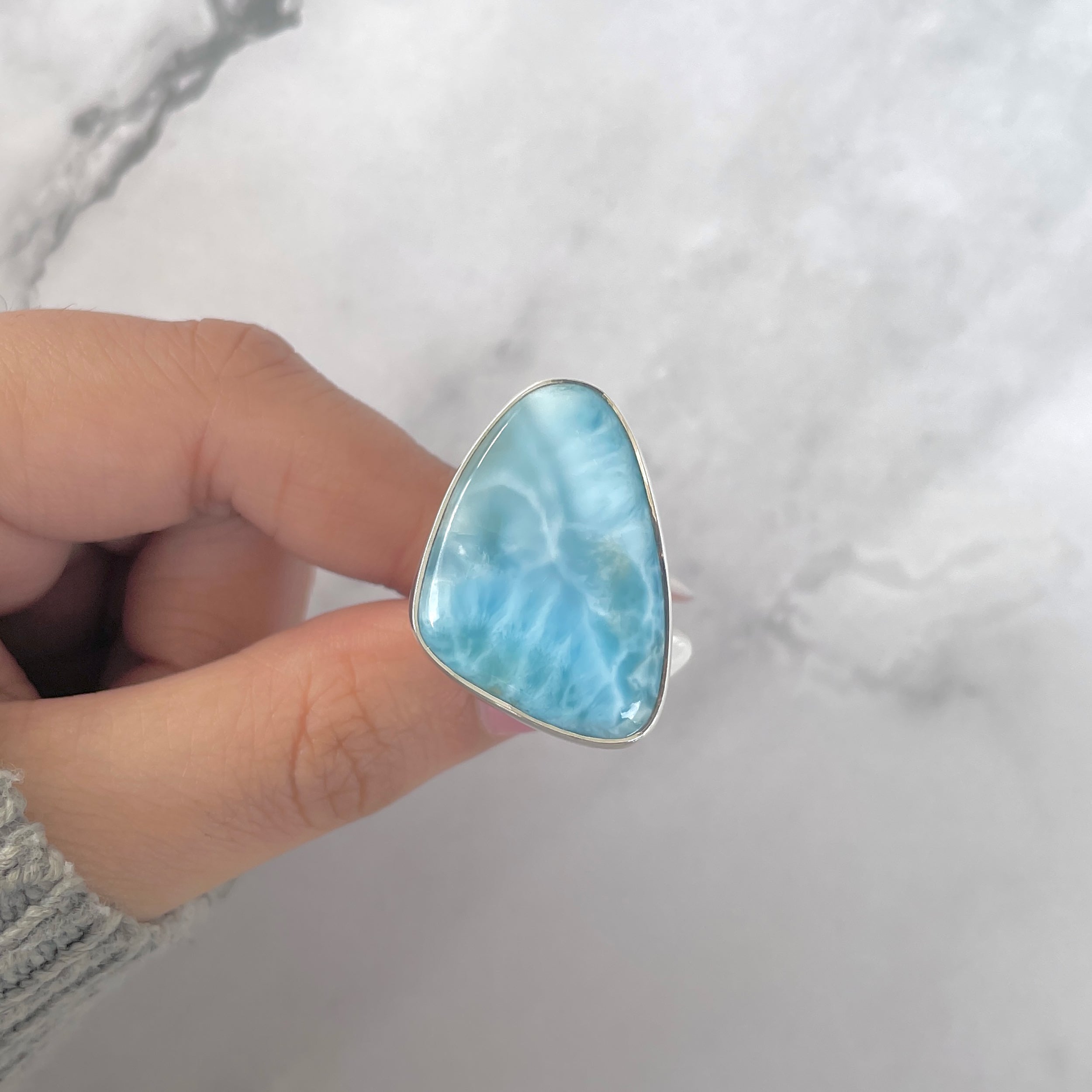 Larimar Adjustable Ring-(LAR-R-1680.)