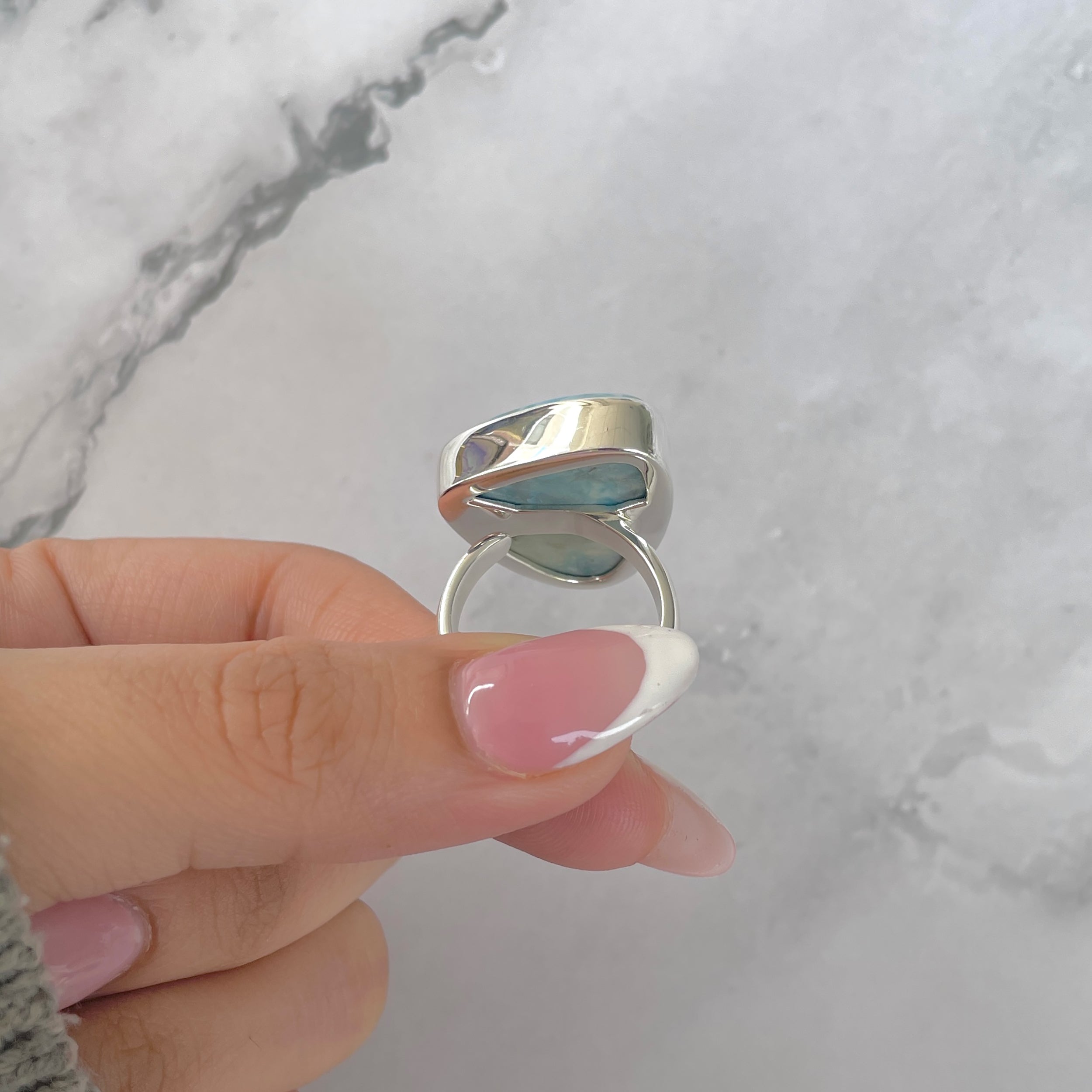 Larimar Adjustable Ring-(LAR-R-1680.)