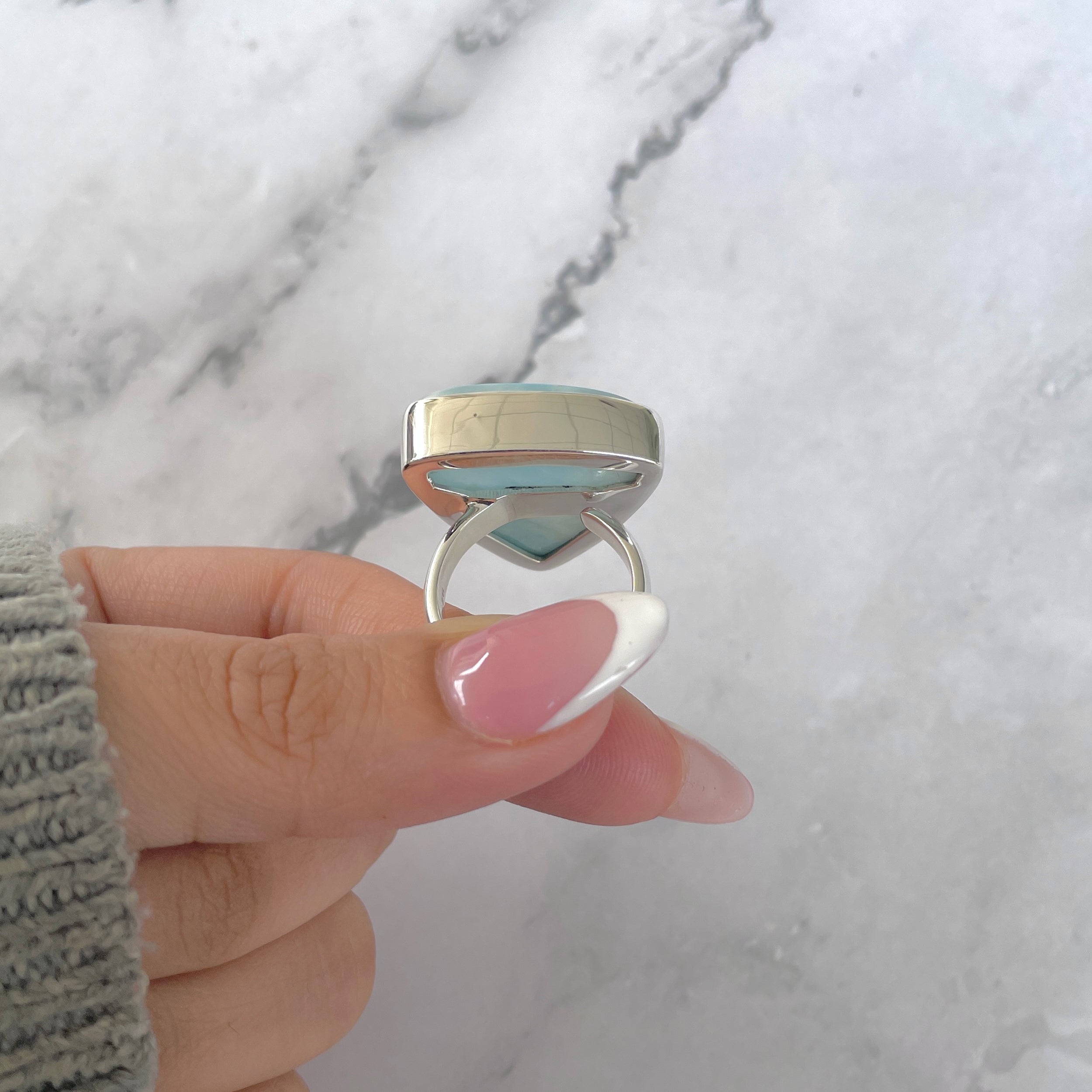 Larimar Adjustable Ring-(LAR-R-1681.)