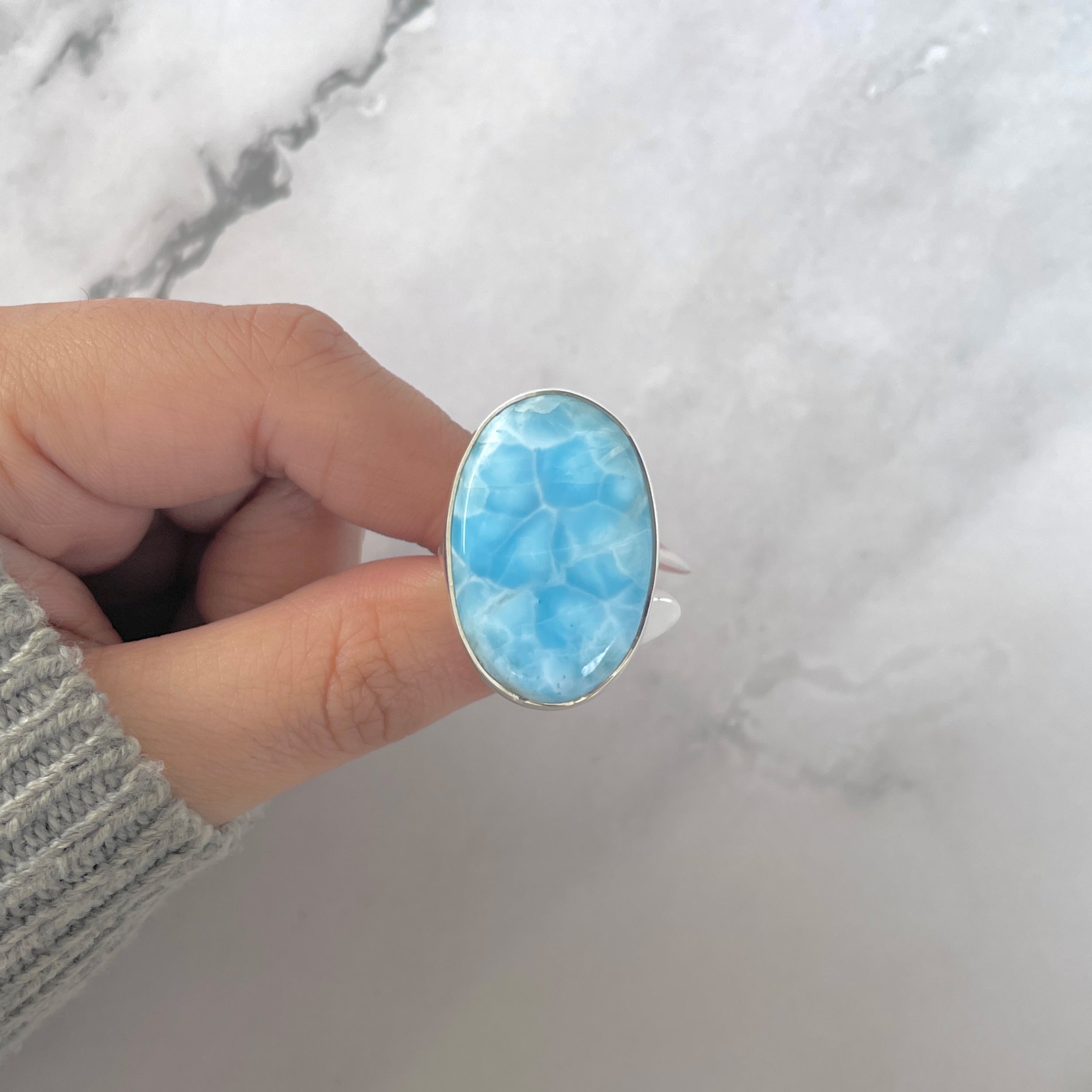 Larimar Adjustable Ring-(LAR-R-1683.)
