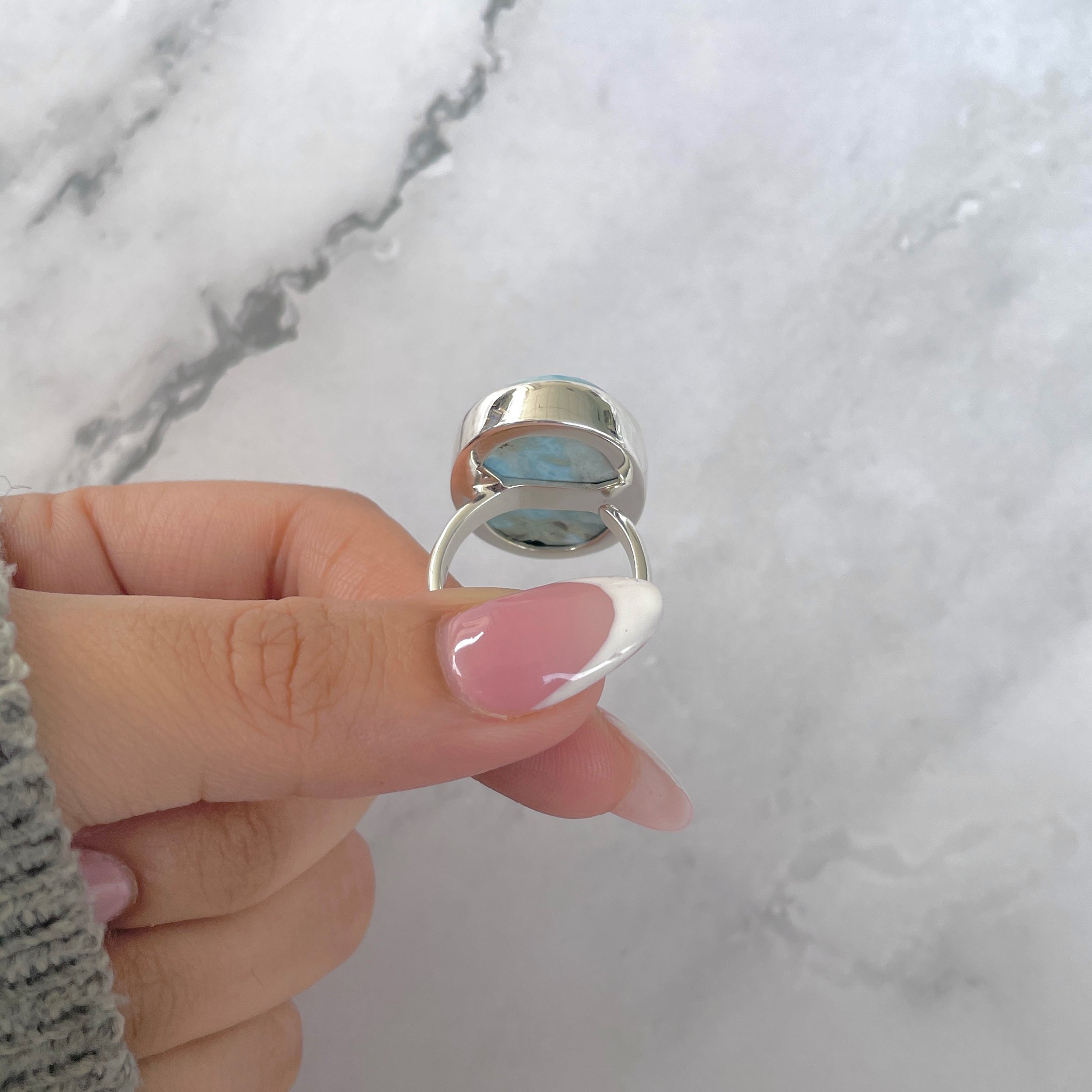 Larimar Adjustable Ring-(LAR-R-1683.)