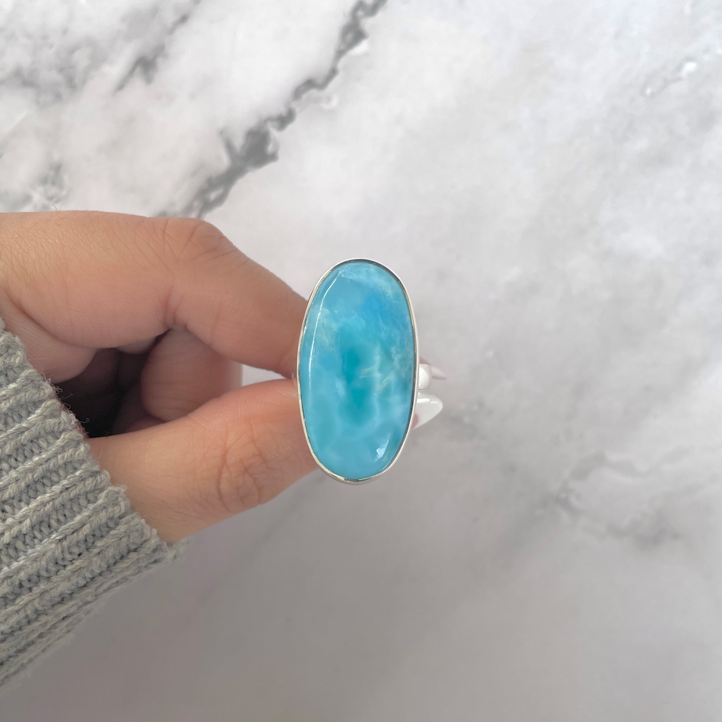 Larimar Adjustable Ring-(LAR-R-1684.)