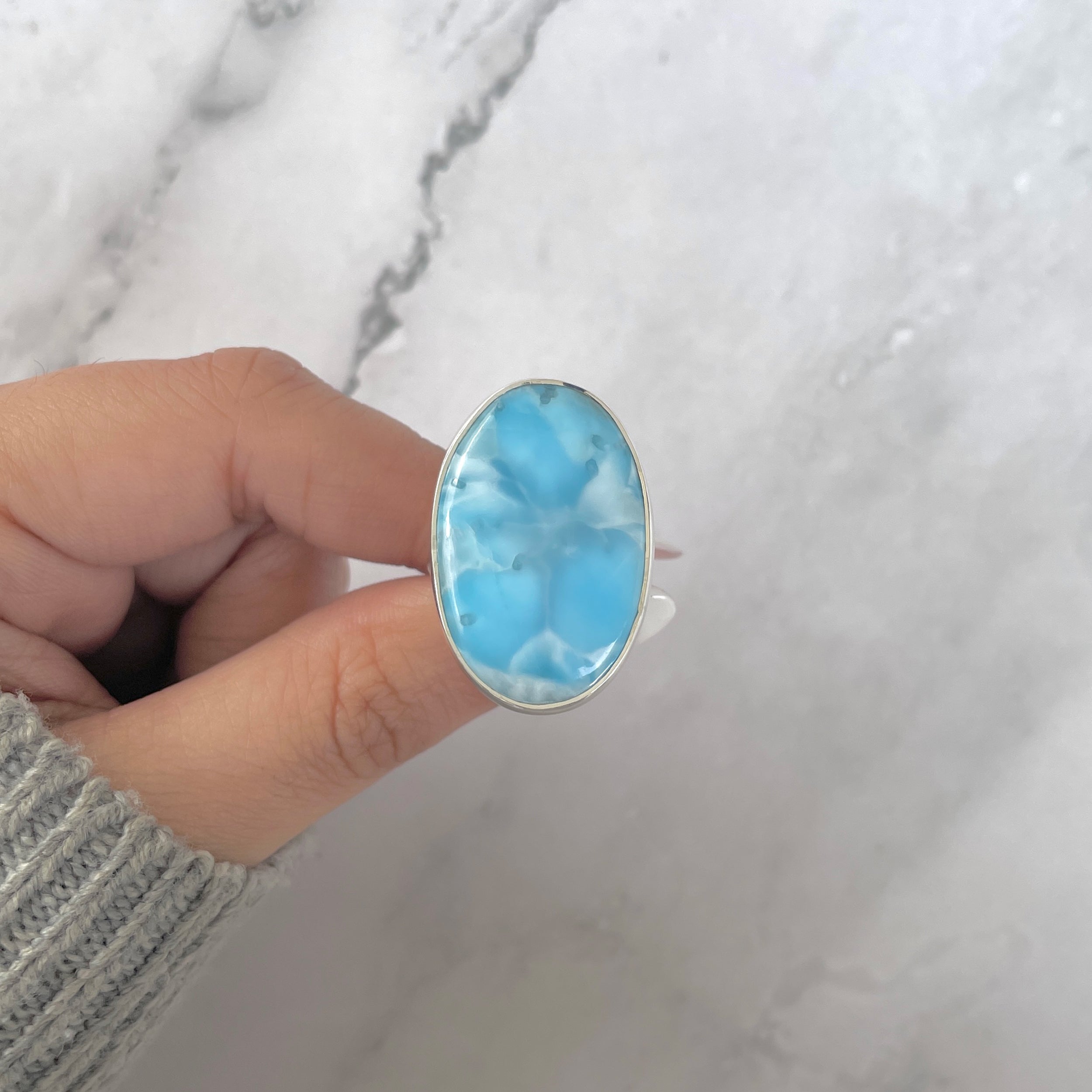 Larimar Adjustable Ring-(LAR-R-1685.)