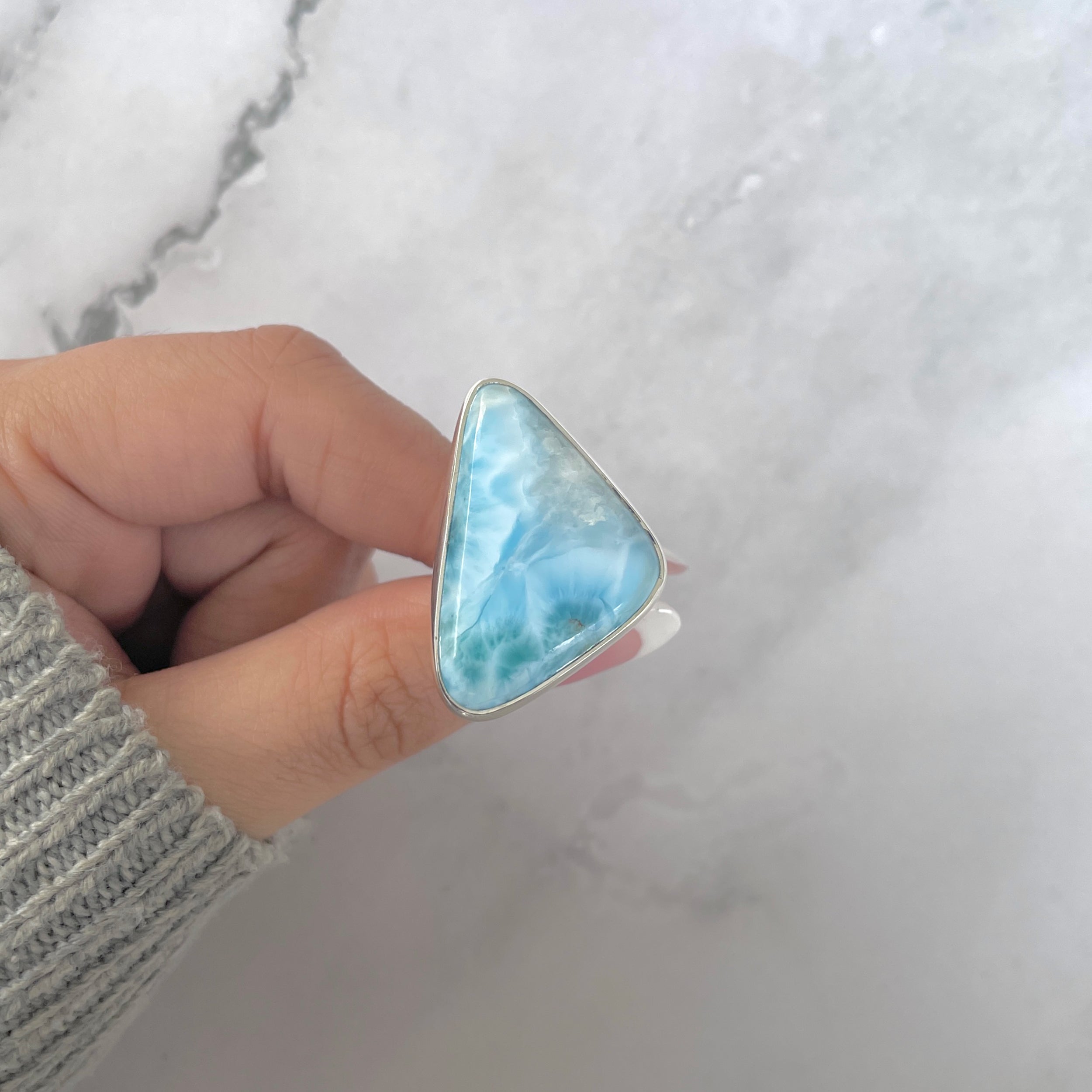Larimar Adjustable Ring-(LAR-R-1686.)