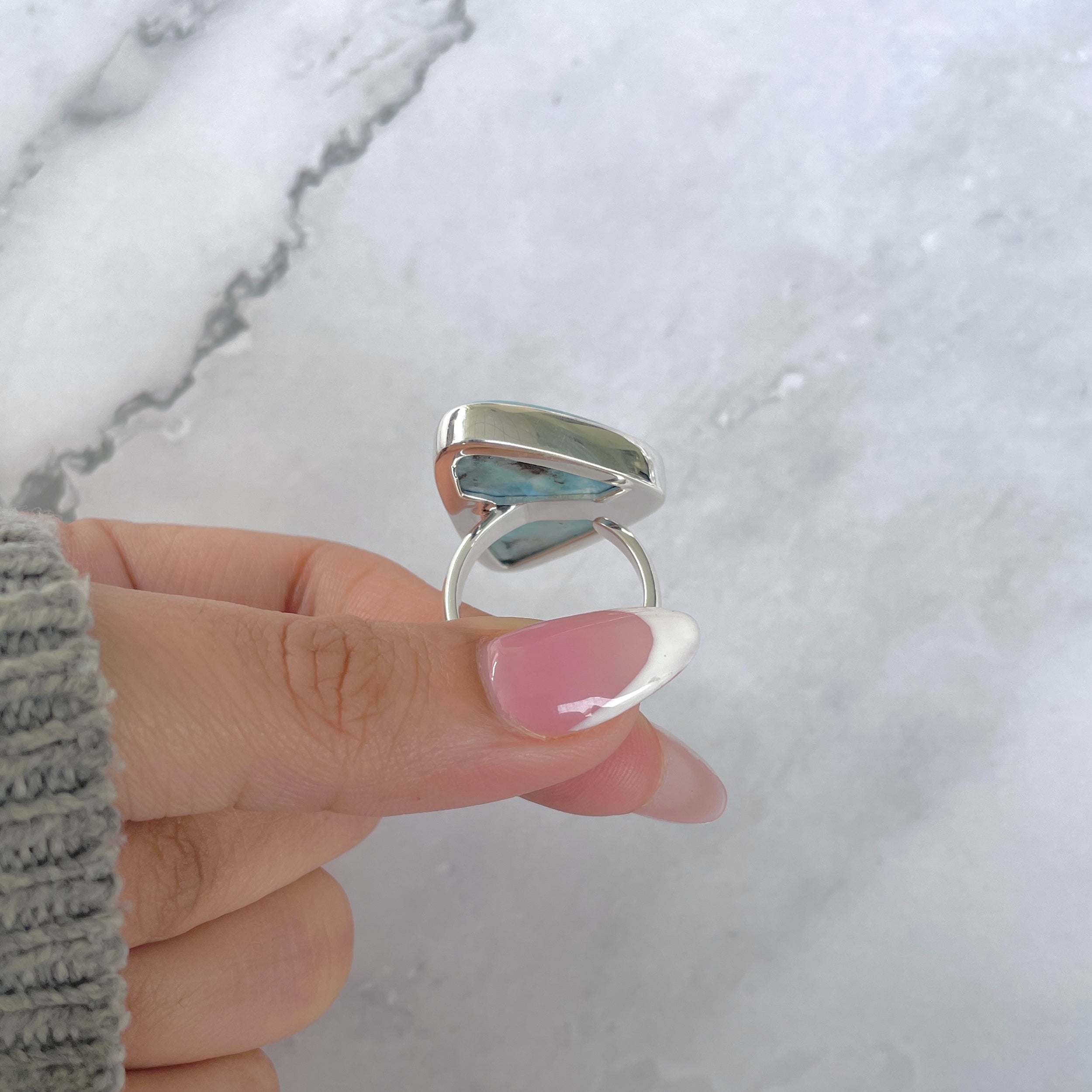 Larimar Adjustable Ring-(LAR-R-1686.)