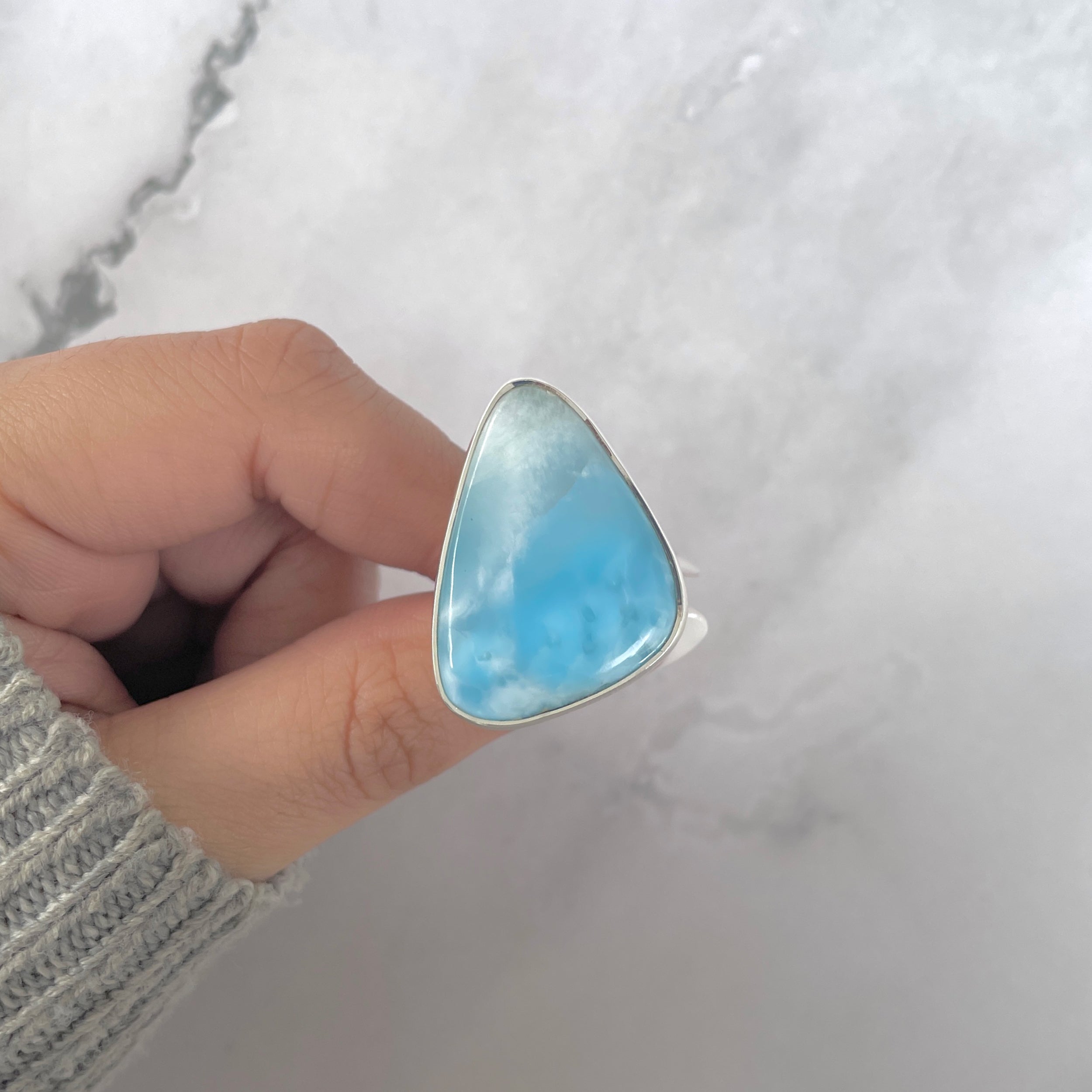 Larimar Adjustable Ring-(LAR-R-1687.)