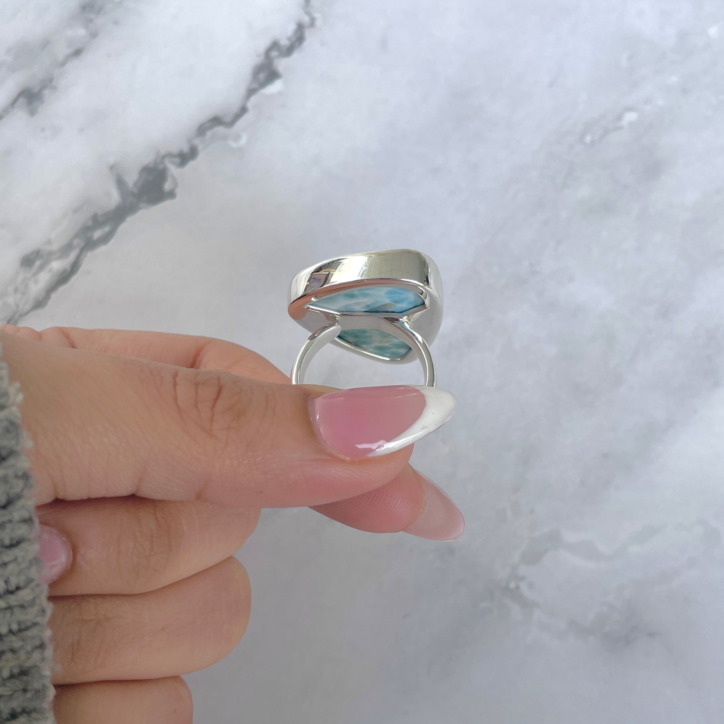 Larimar Adjustable Ring-(LAR-R-1688.)