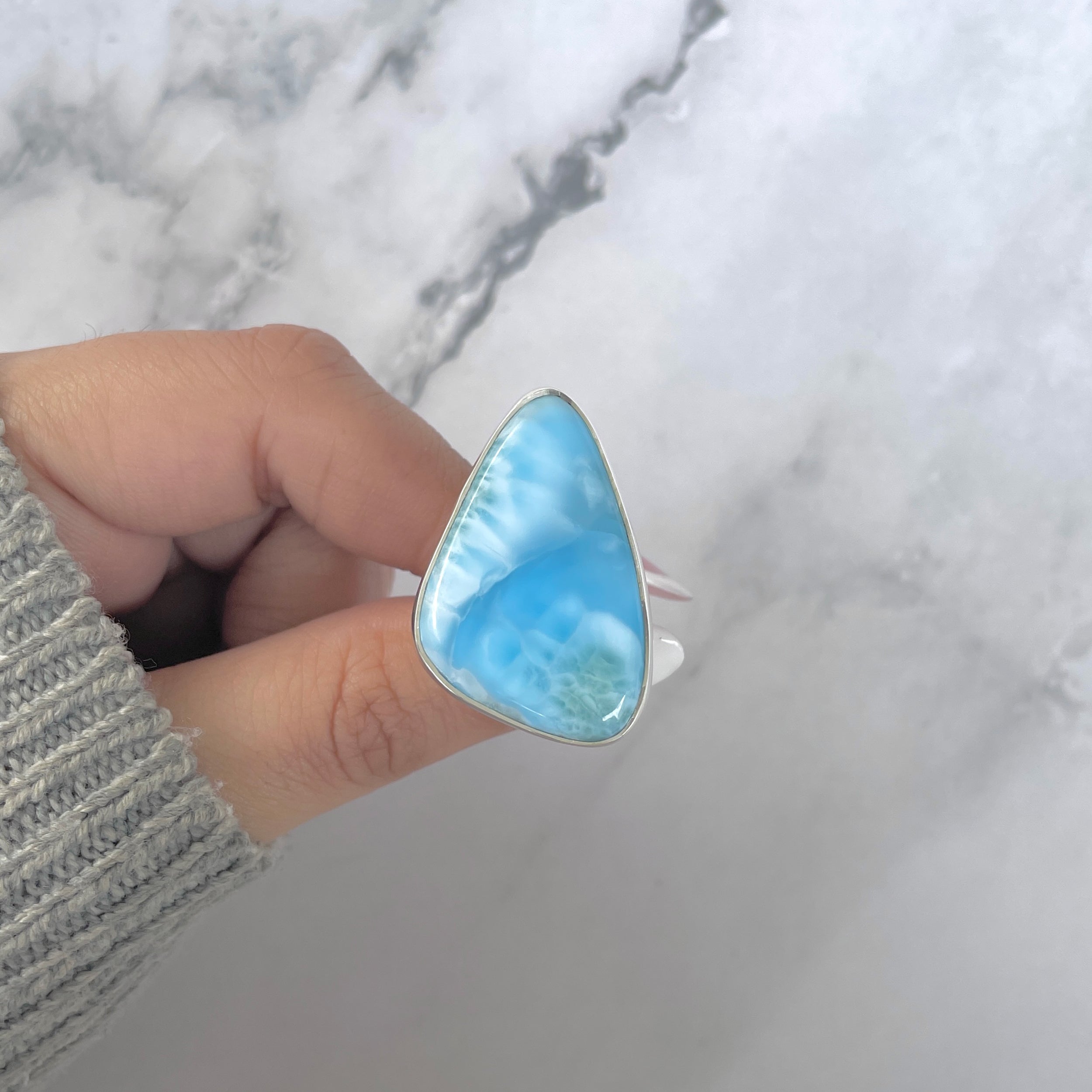 Larimar Adjustable Ring-(LAR-R-1689.)