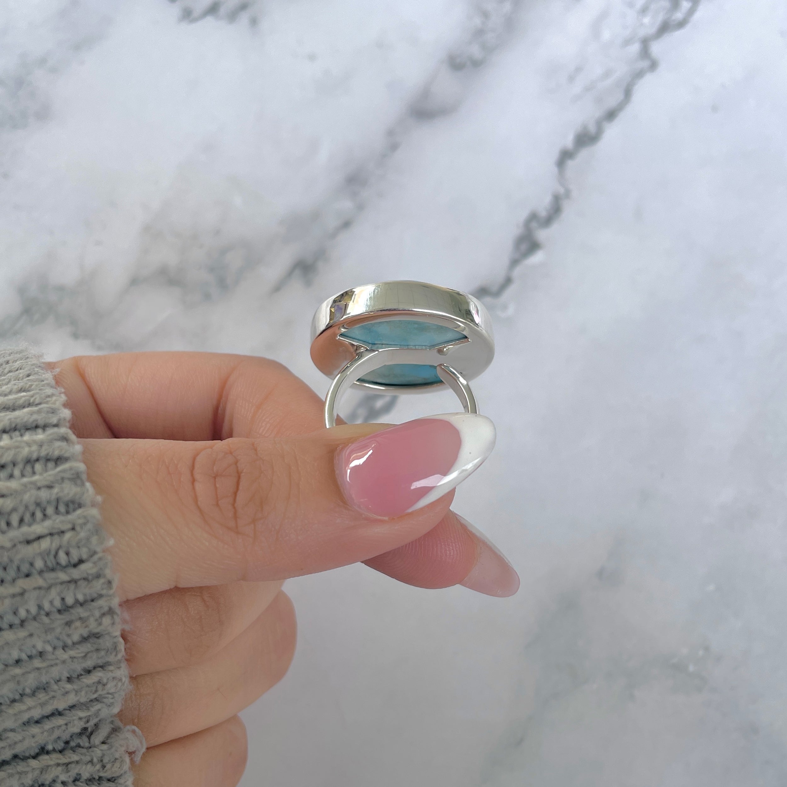 Larimar Adjustable Ring-(LAR-R-1690.)