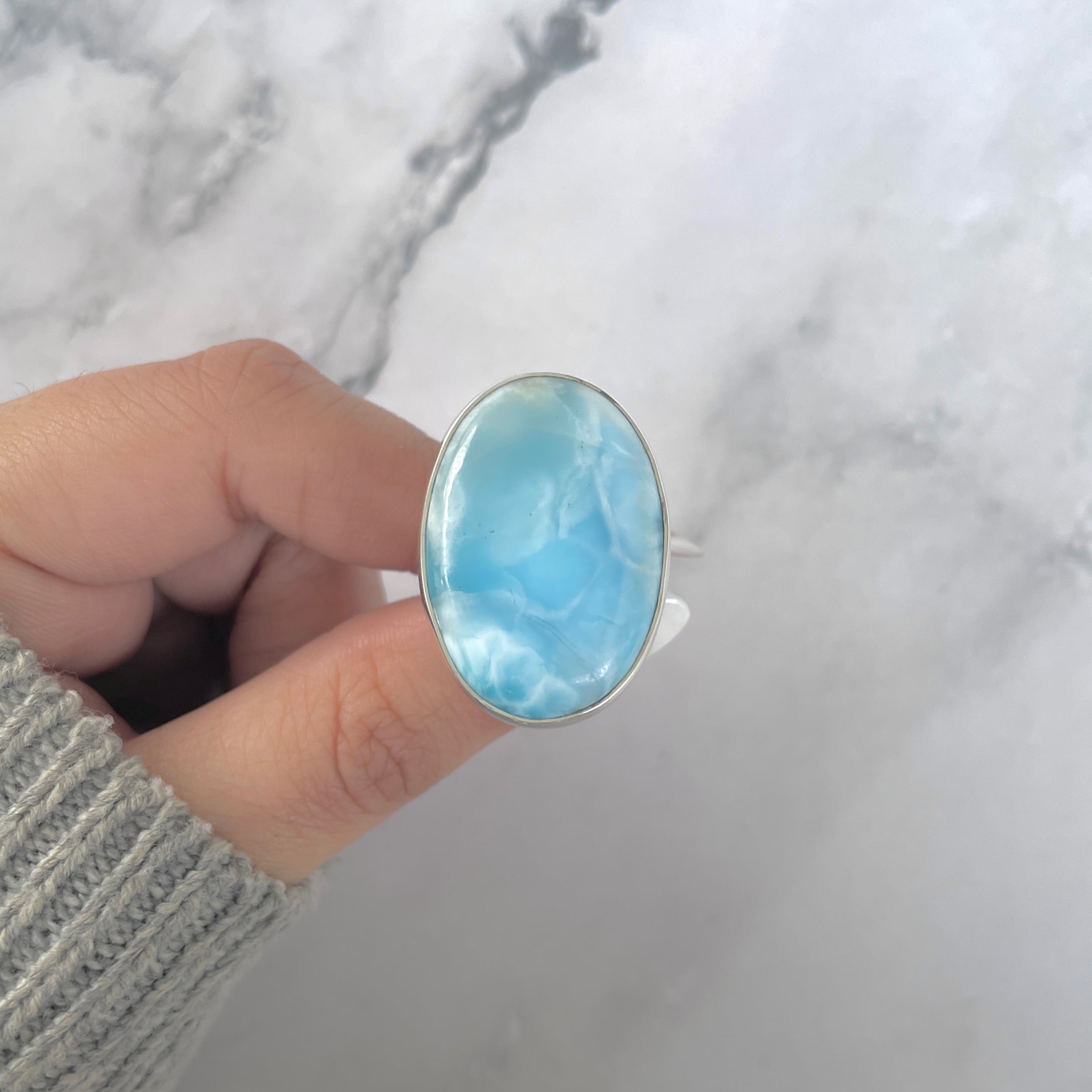 Larimar Adjustable Ring-(LAR-R-1691.)