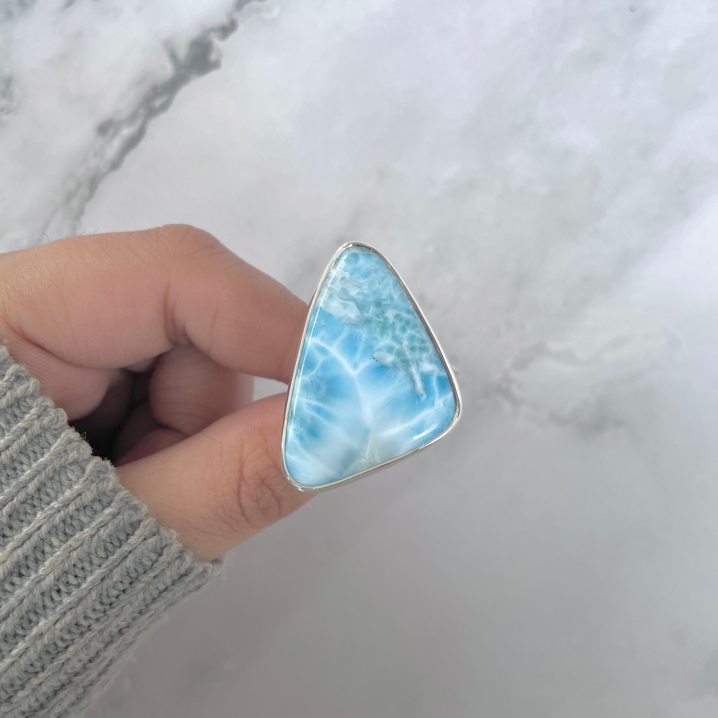 Larimar Adjustable Ring-(LAR-R-1693.)