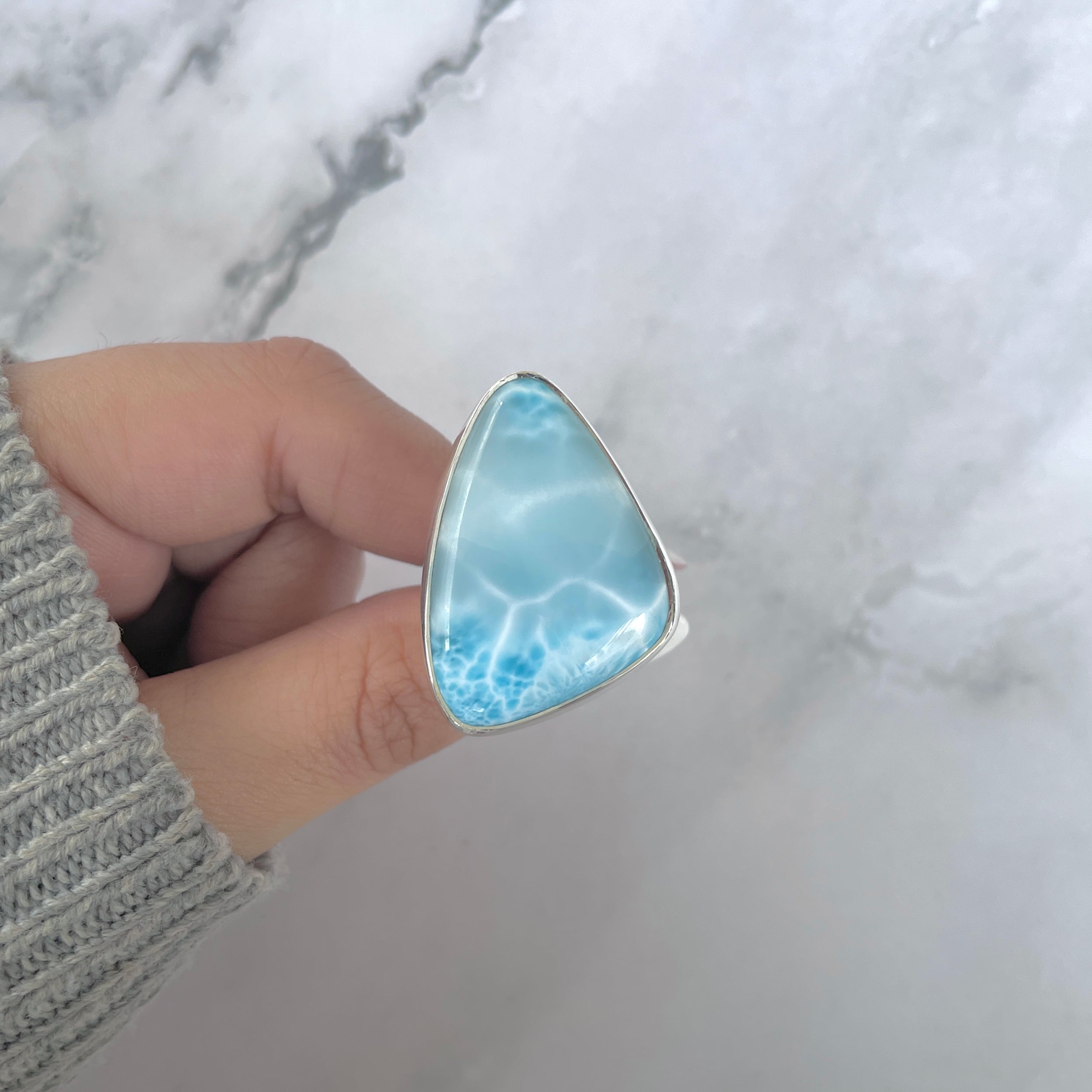 Larimar Adjustable Ring-(LAR-R-1695.)