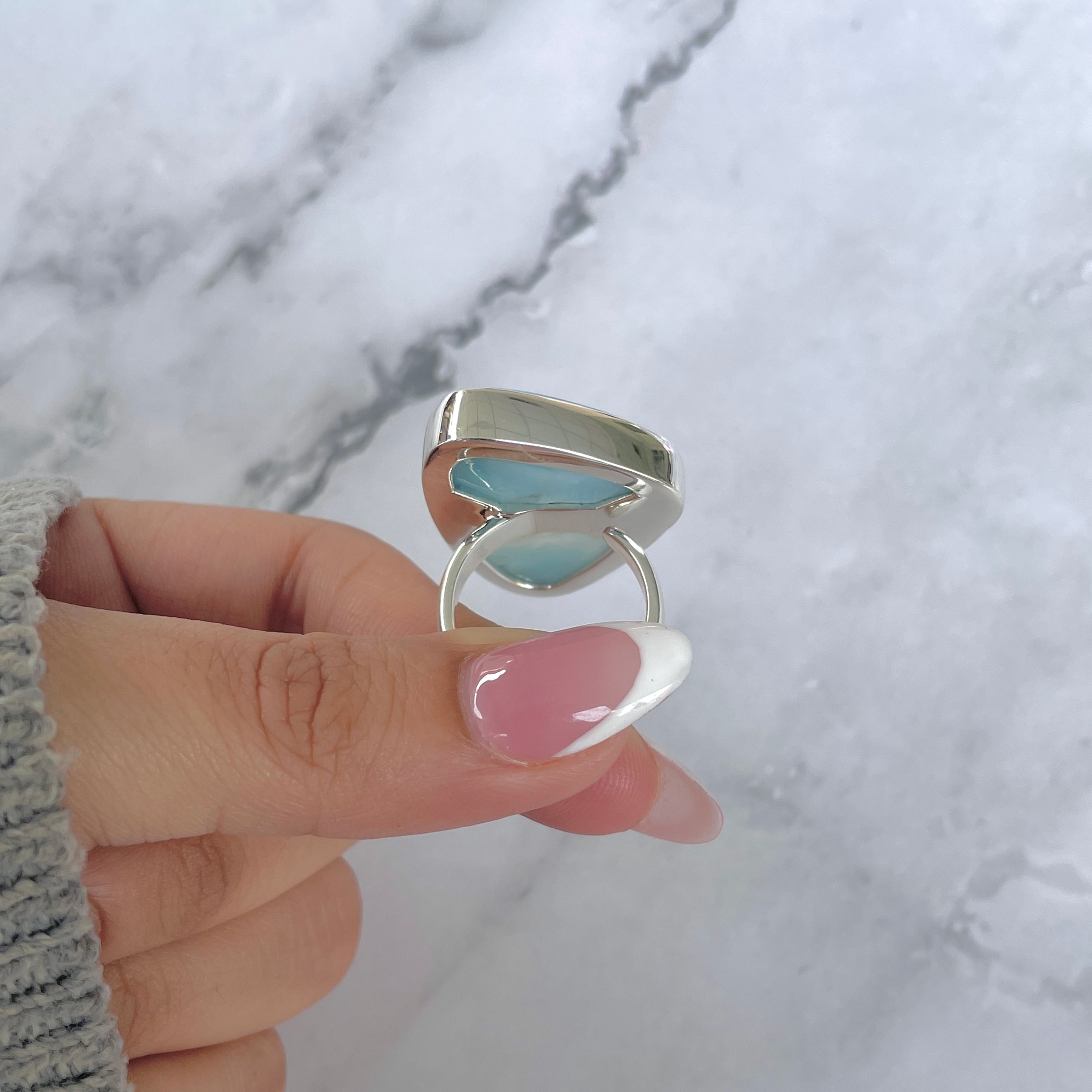 Larimar Adjustable Ring-(LAR-R-1695.)