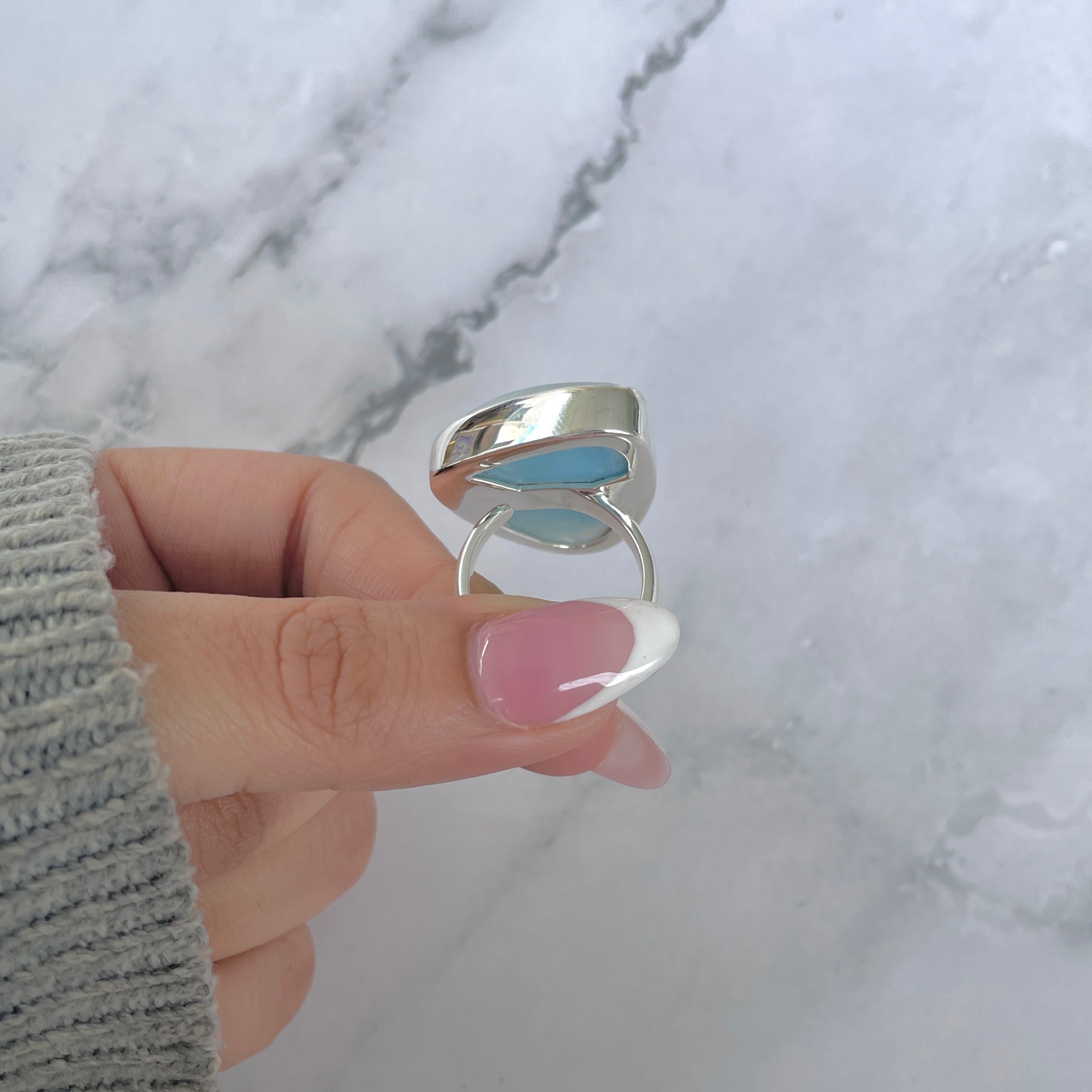 Larimar Adjustable Ring-(LAR-R-1696.)