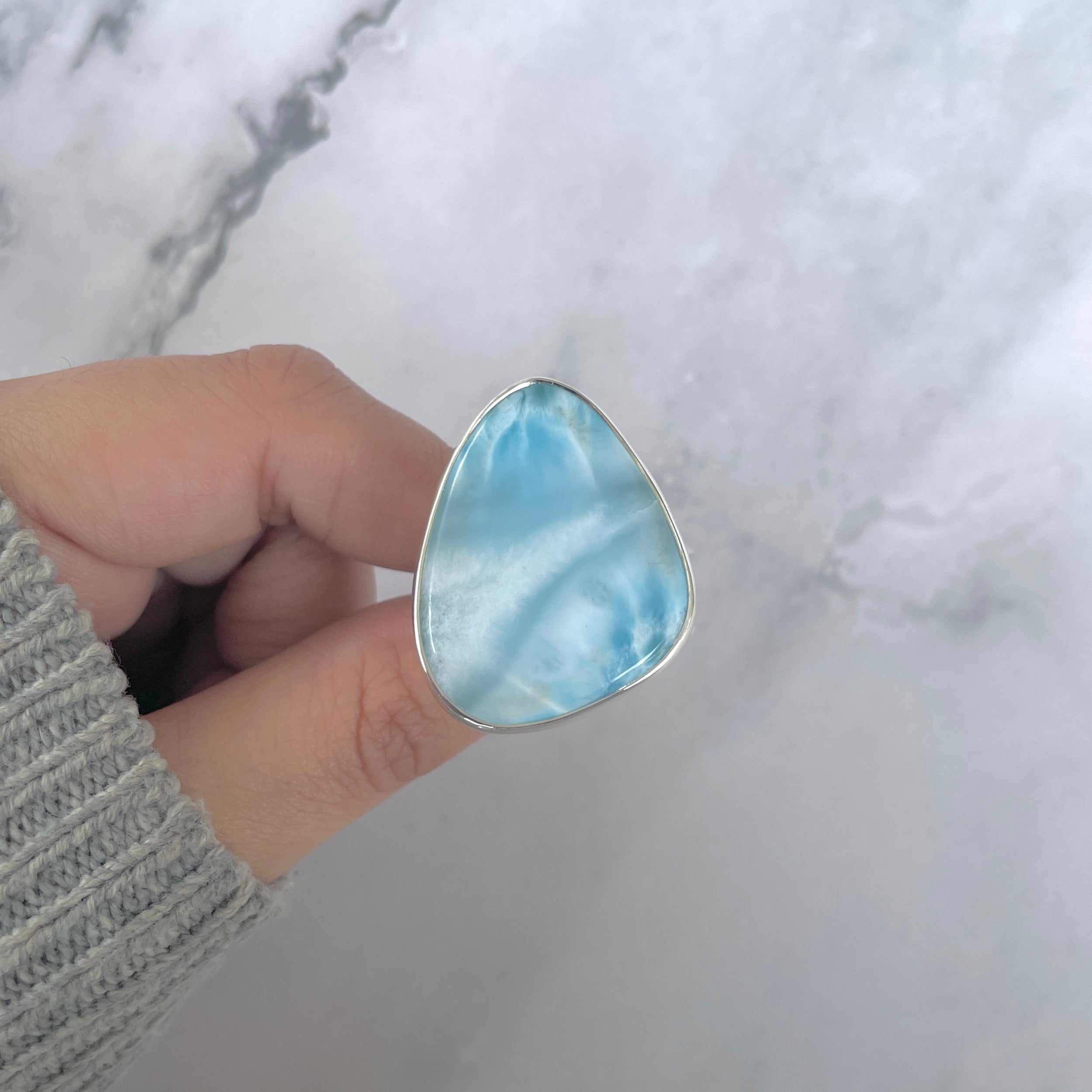 Larimar Adjustable Ring-(LAR-R-1698.)