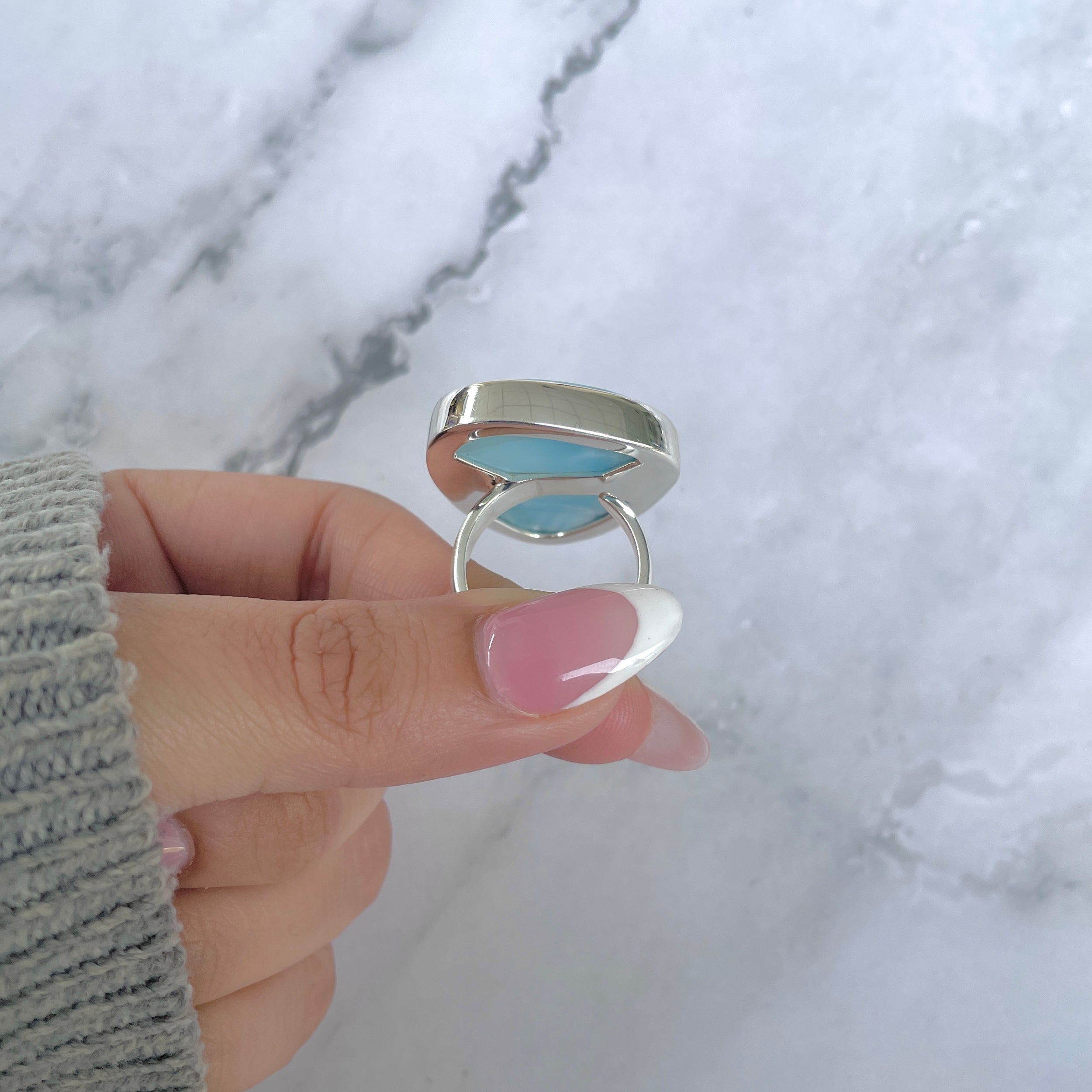 Larimar Adjustable Ring-(LAR-R-1698.)