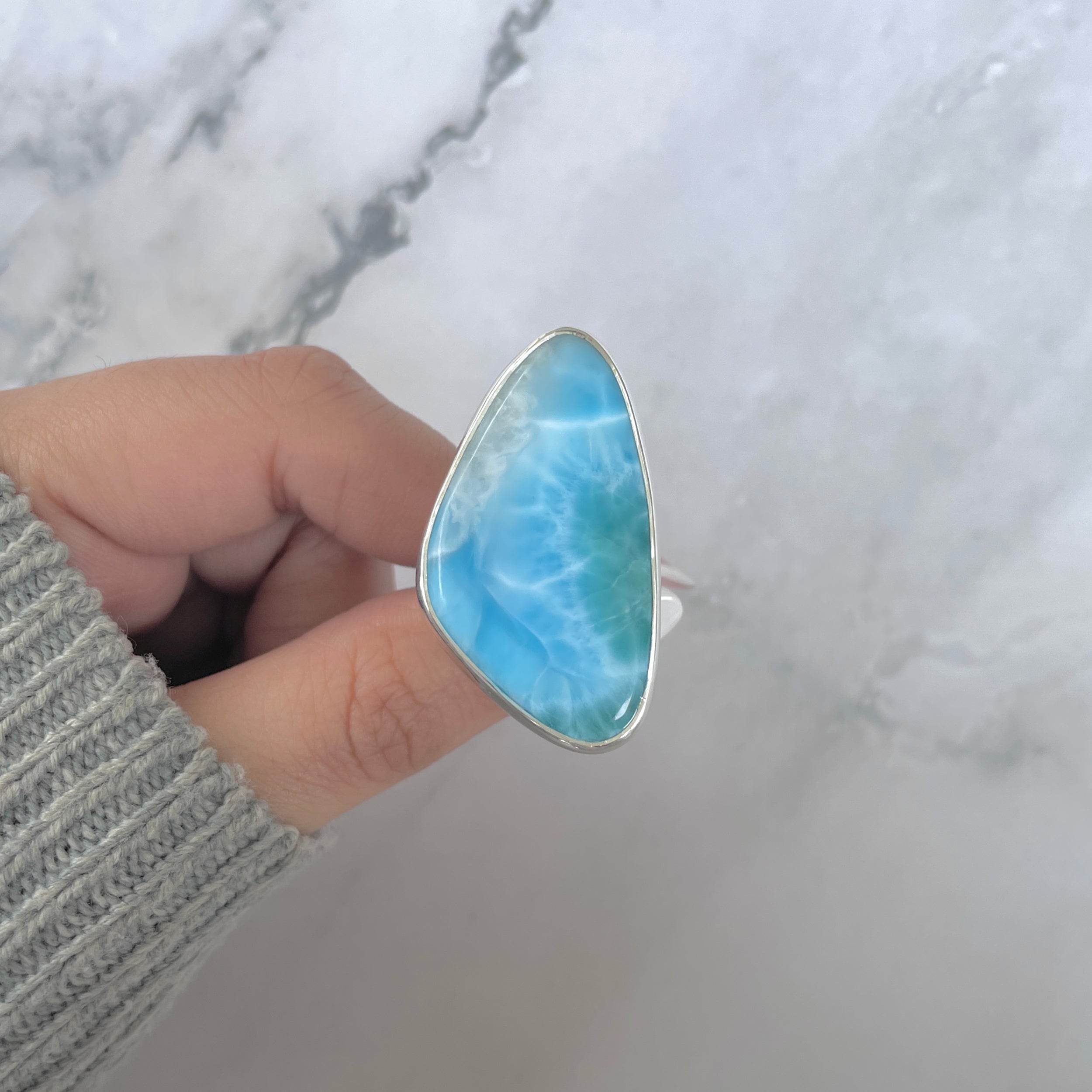 Larimar Adjustable Ring-(LAR-R-1699.)