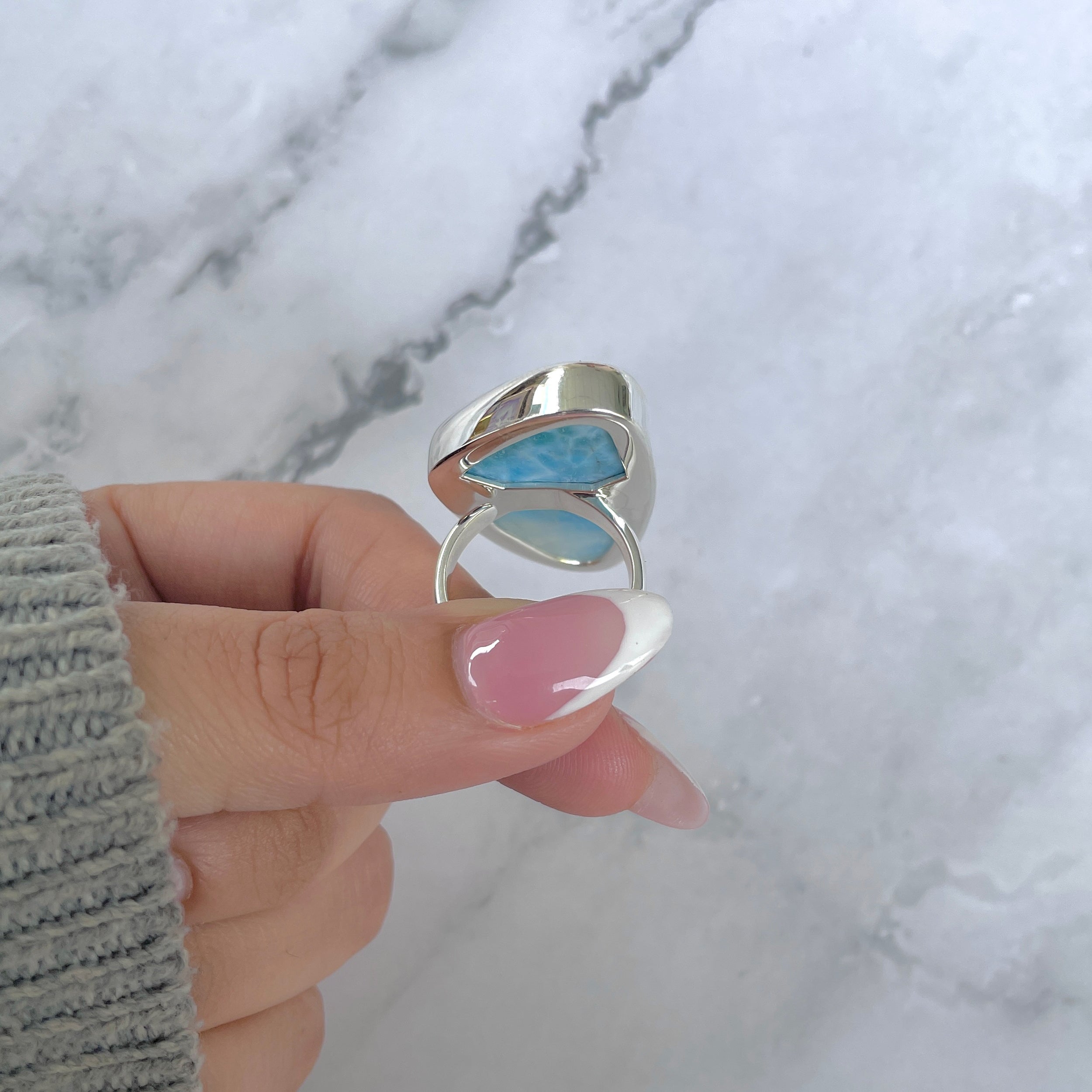 Larimar Adjustable Ring-(LAR-R-1699.)