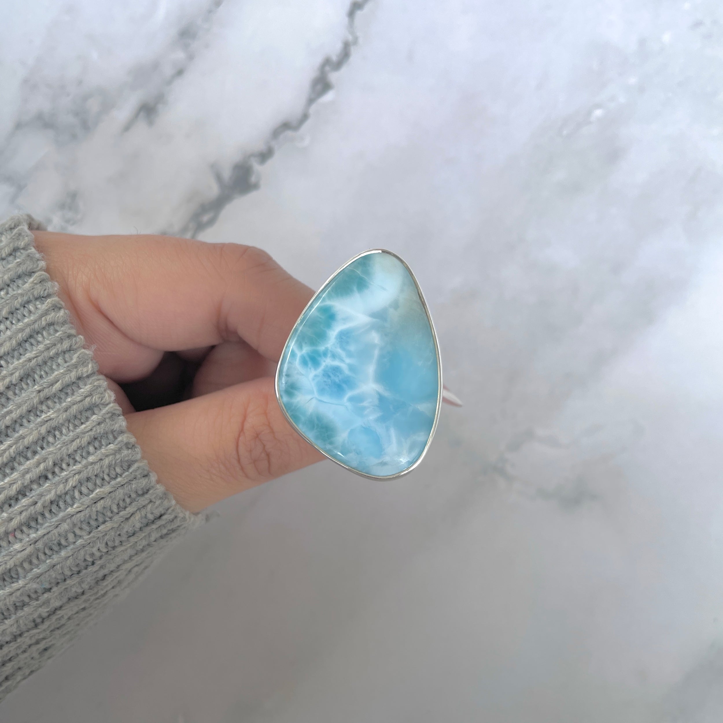 Larimar Adjustable Ring-(LAR-R-1700.)