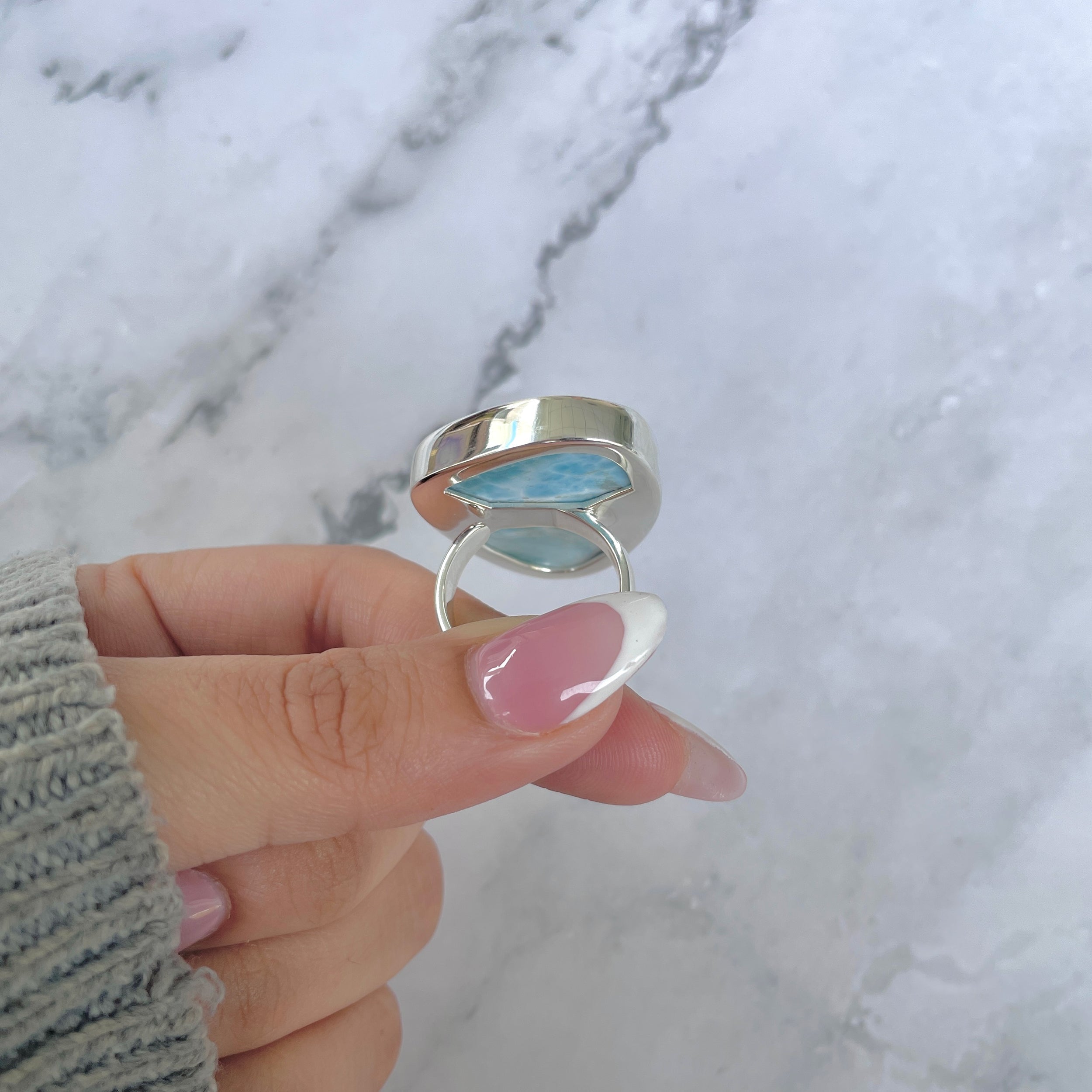 Larimar Adjustable Ring-(LAR-R-1700.)