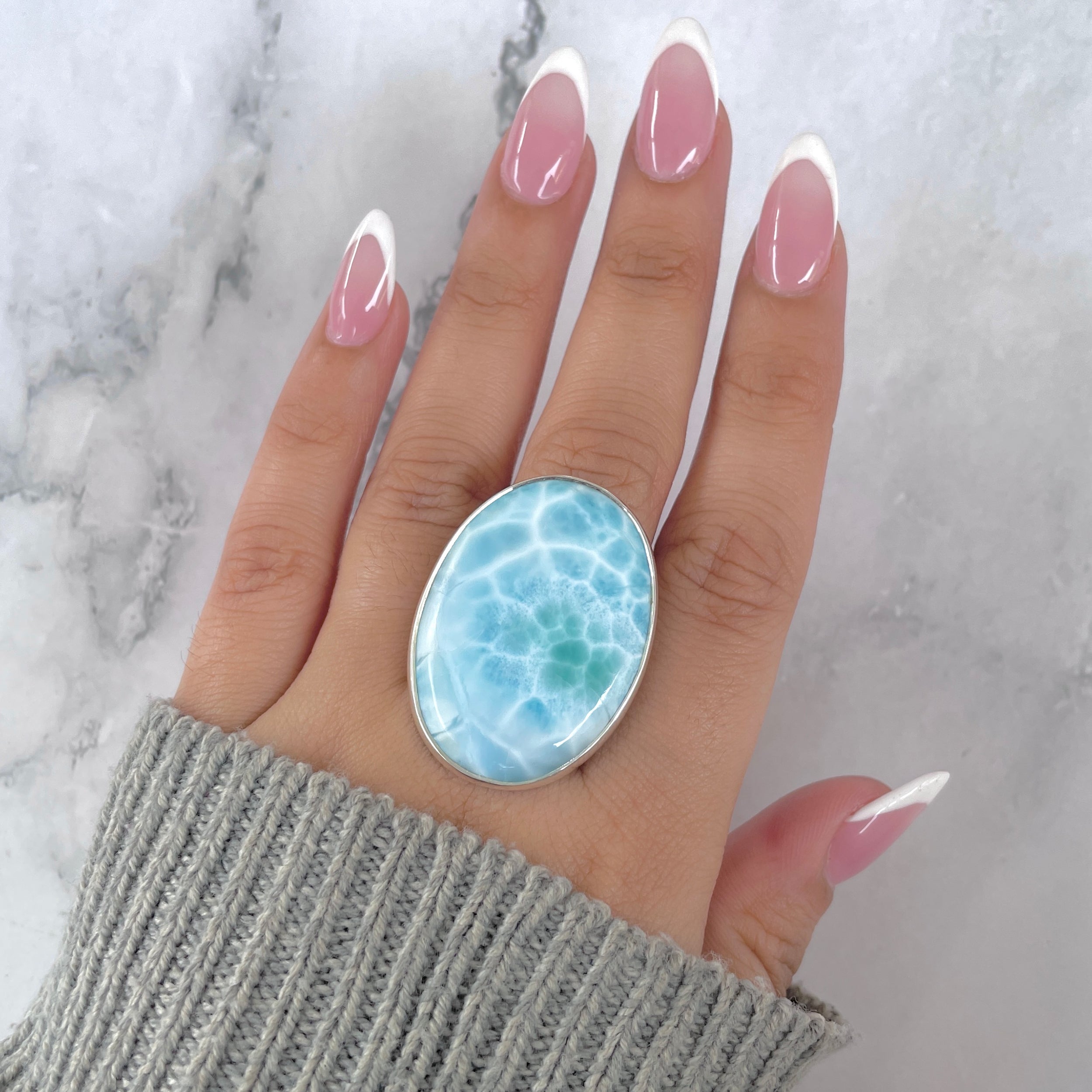 Larimar Adjustable Ring-(LAR-R-1701.)