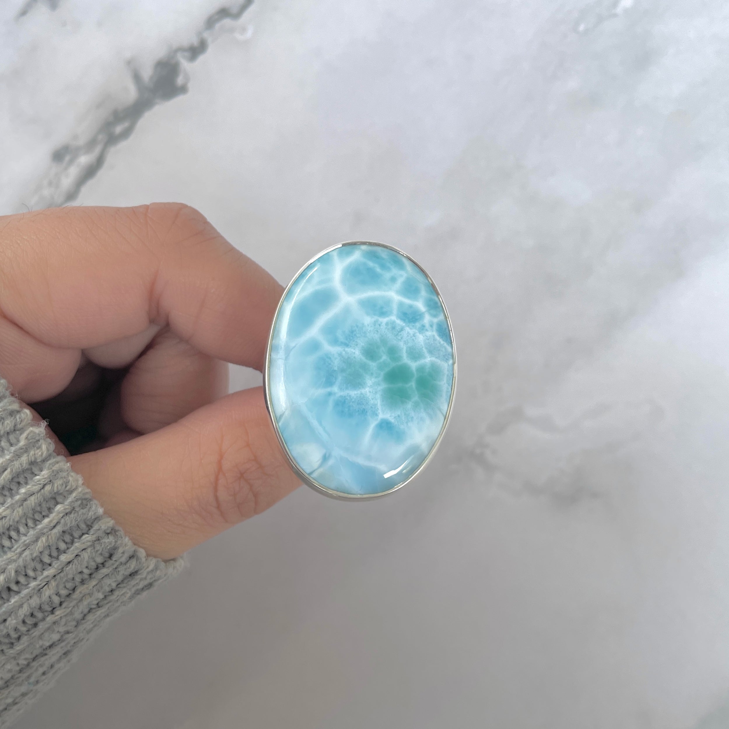 Larimar Adjustable Ring-(LAR-R-1701.)